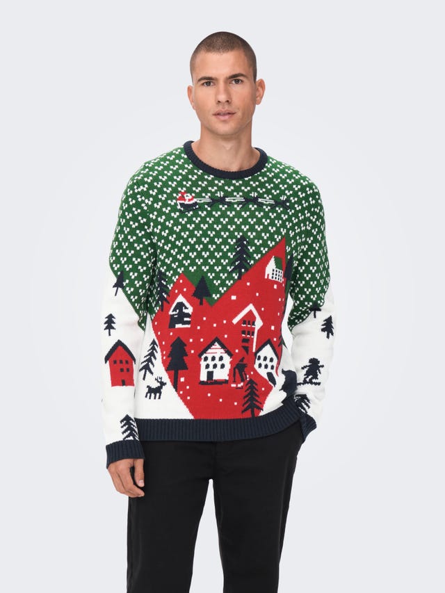 ONLY & SONS Christmas knitted pullover - 22023349