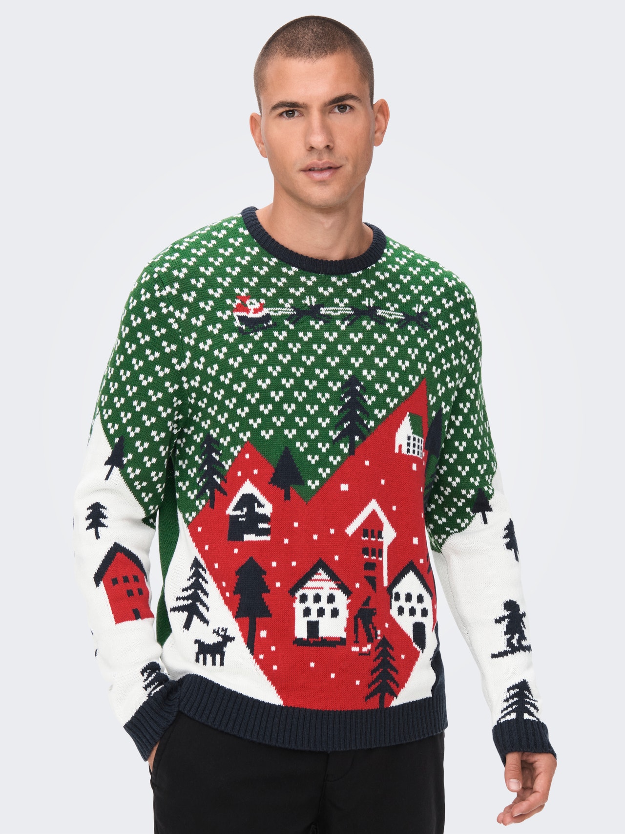 ONLY & SONS Christmas knitted pullover -Eden - 22023349