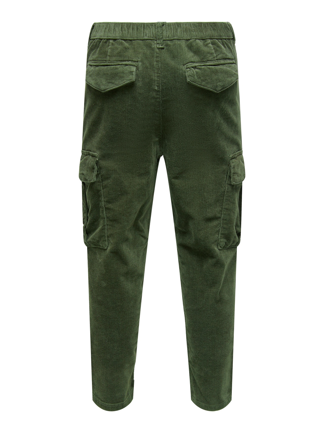 ONLY & SONS Tapered Fit Cargo Trousers -Olive Night - 22023472