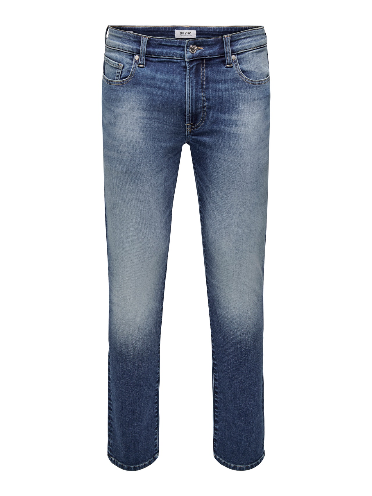 ONLY & SONS Slim Fit Mittlere Taille Jeans -Medium Blue Denim - 22023522