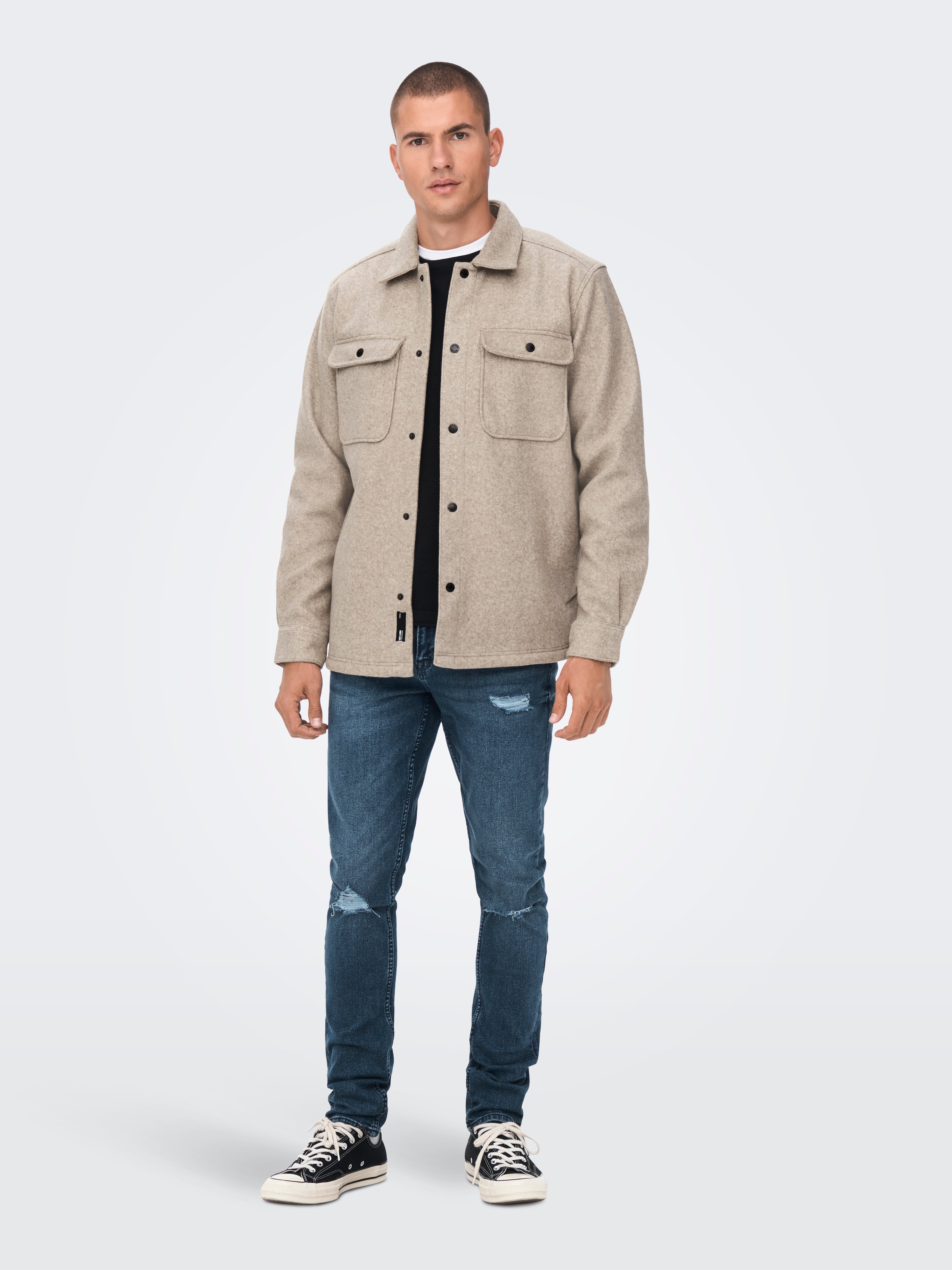 ONSASH Shirt | Medium Grey | ONLY & SONS®
