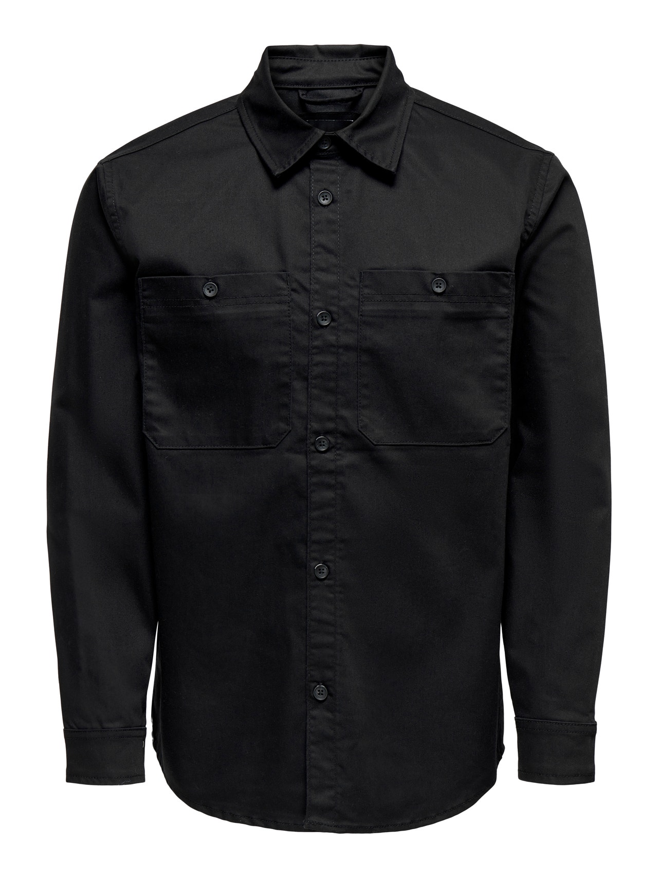 ONLY & SONS Loose Fit Shirt collar Shirt -Black - 22023597