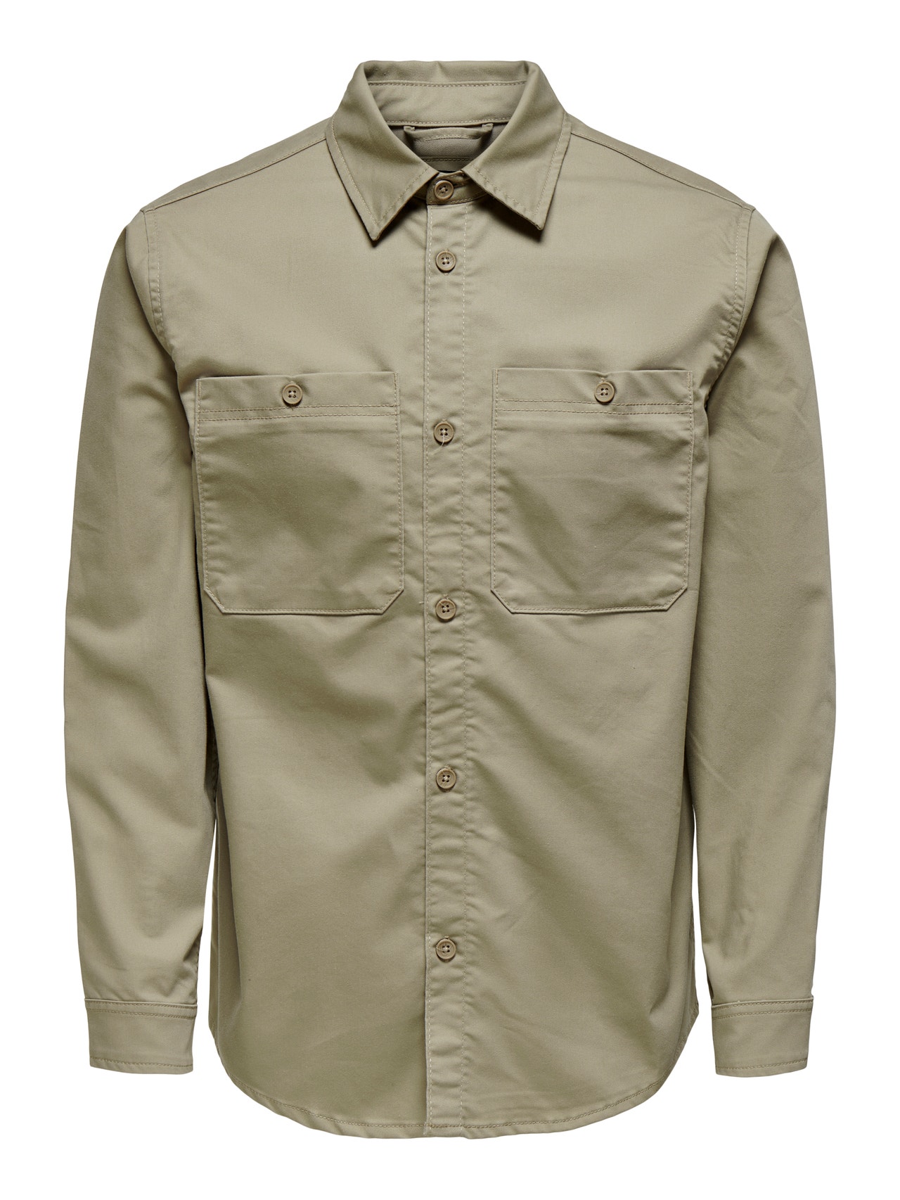 ONLY & SONS Loose Fit Shirt collar Shirt -Chinchilla - 22023597