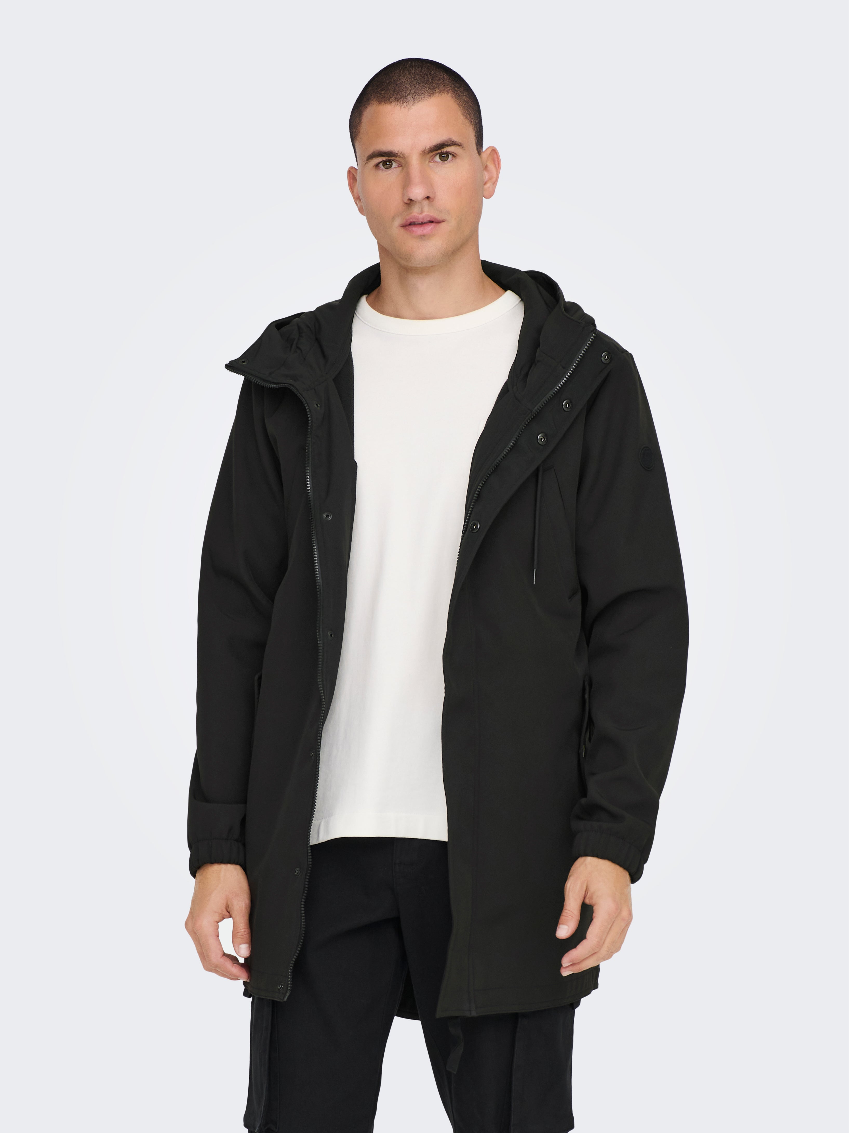 Only & sons deals quilted parka with fishtail