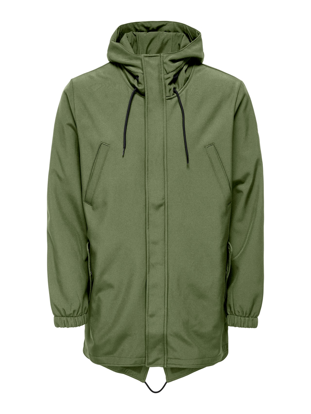 ONLY & SONS Hood with string regulation Coat -Olive Night - 22023696