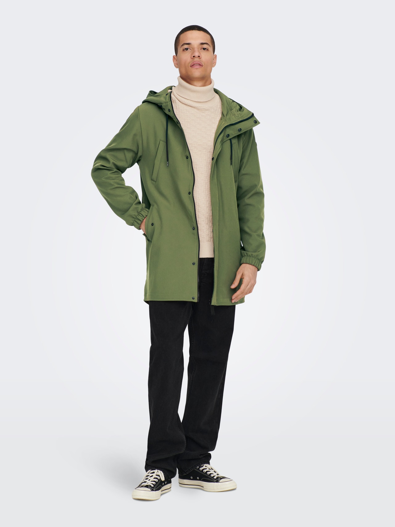 Long softshell jacket | ONLY Dark | SONS® Green 