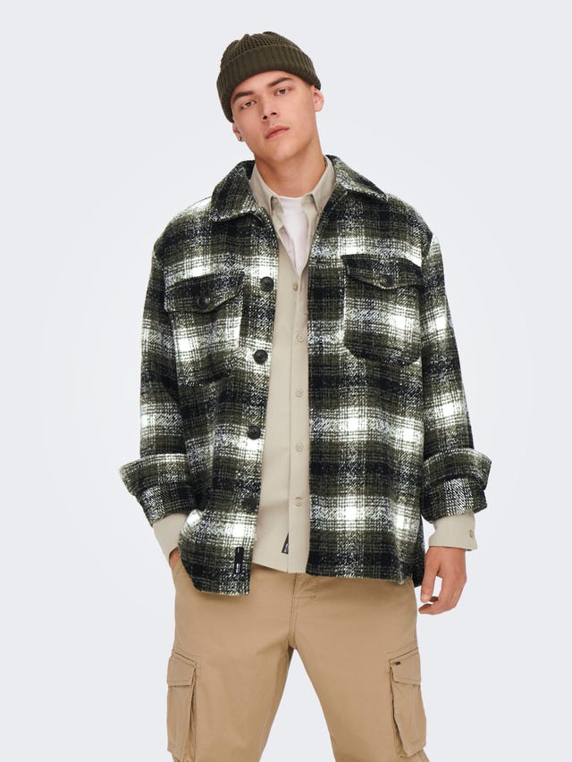 ONLY & SONS Checked shacket - 22023698