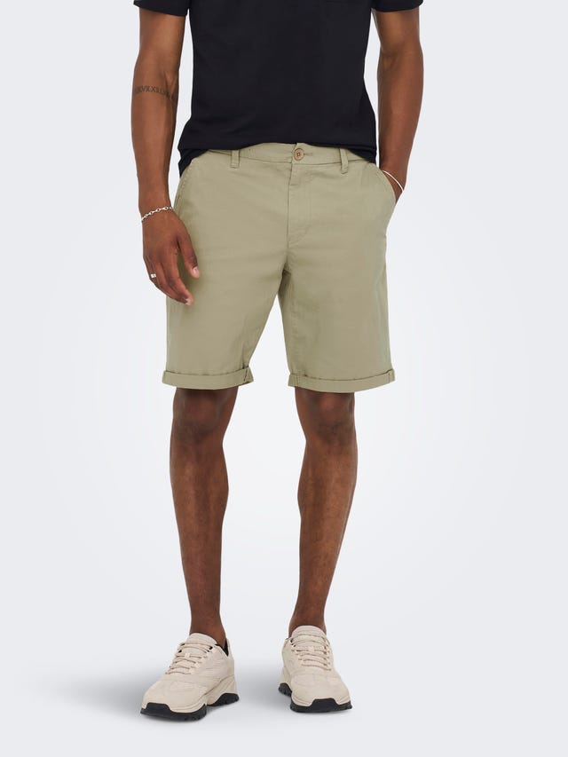 ONLY & SONS Regular fit chino shorts - 22023742