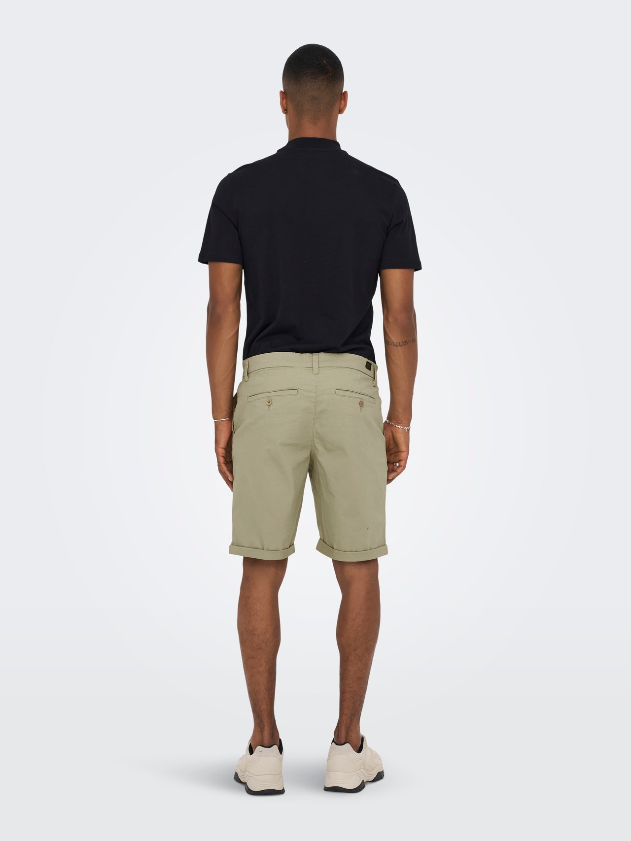 ONLY & SONS Regular fit chino shorts -Chinchilla - 22023742
