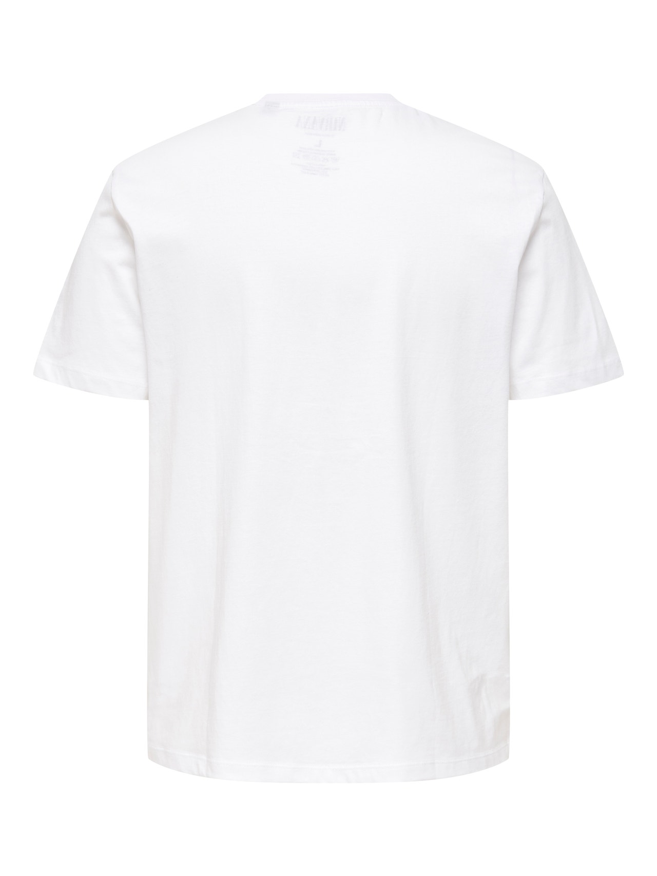 ONLY & SONS Relaxed Fit Round Neck T-Shirt -White - 22023782