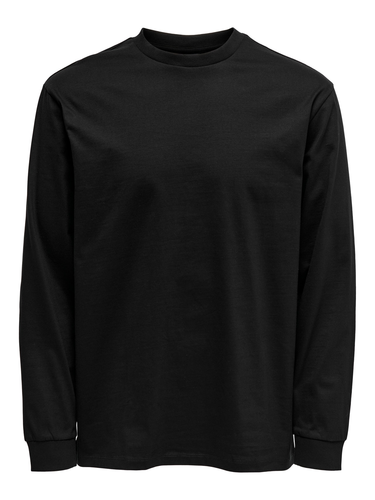 ONLY & SONS Regular Fit Round Neck T-Shirt -Black - 22023810