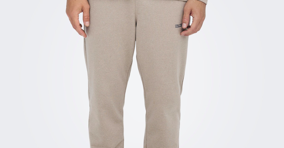 Sweatpants with elastic waist, Light Grey