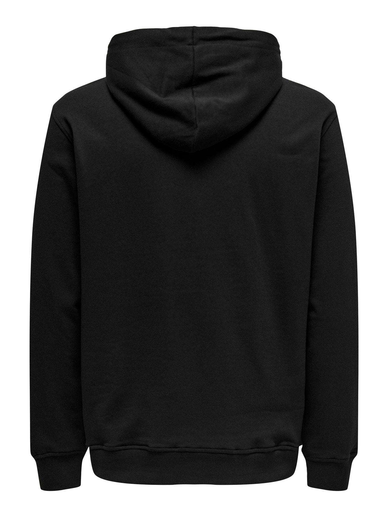 ONLY & SONS Regular Fit Hettegenser Sweatshirt -Black - 22023842