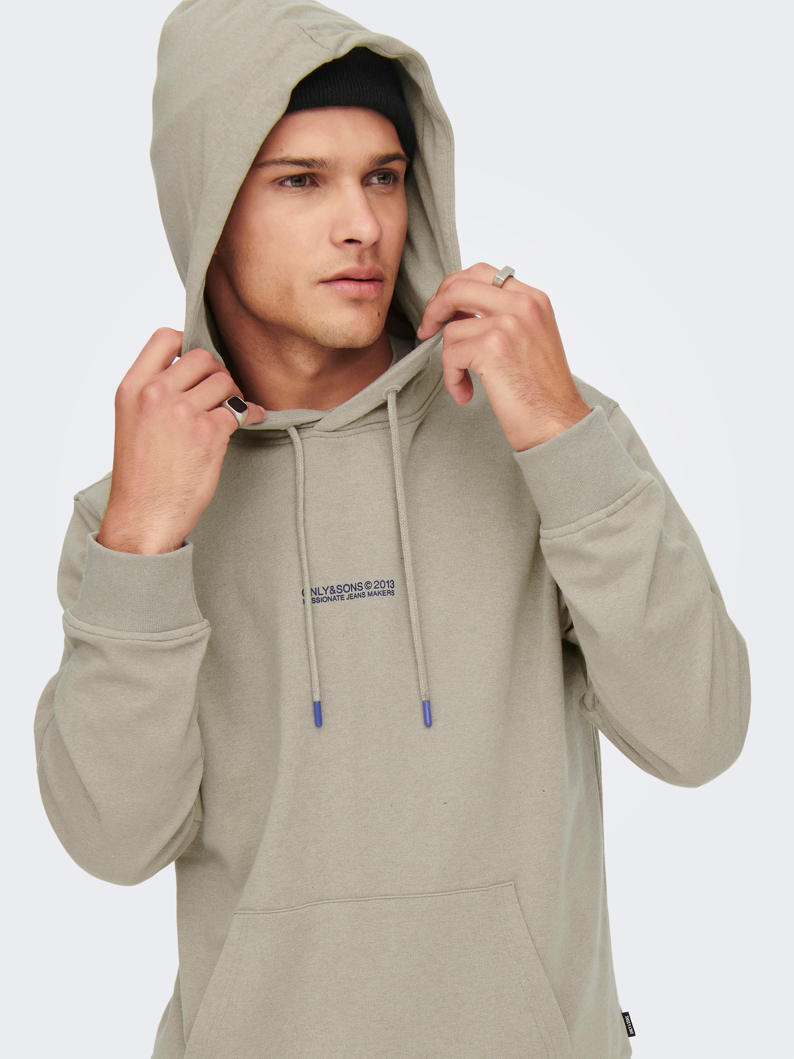 Silver grey outlet hoodie