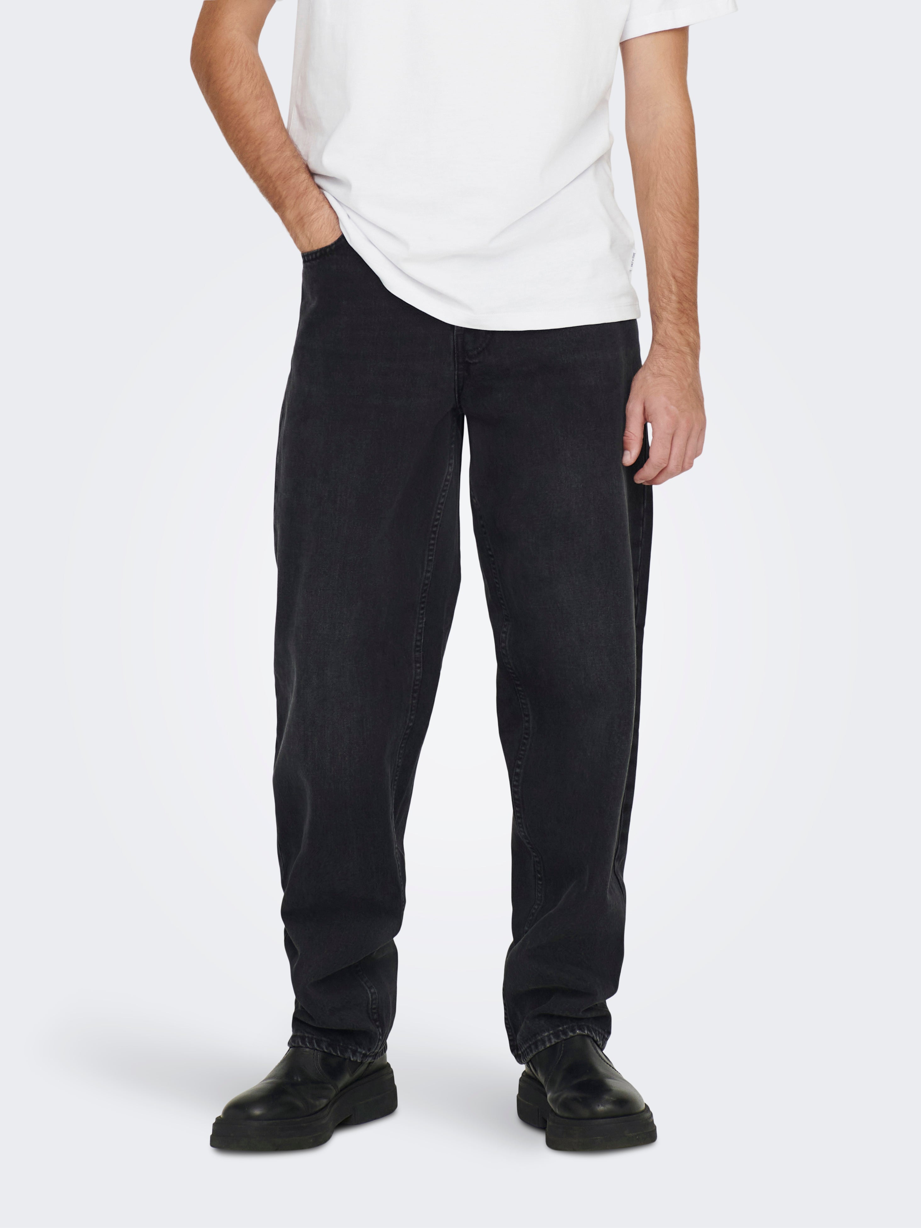 ONSFIVE RELAX WASHED BLACK 3853 JEANS with 20% discount! | ONLY 