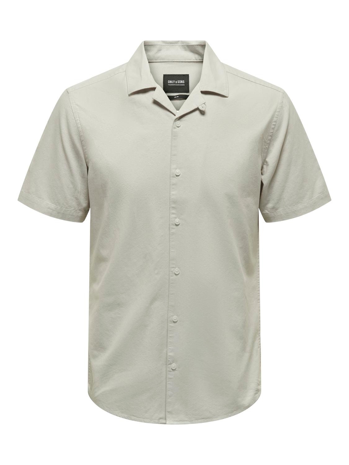 ONLY & SONS Slim fit Resort kraag Overhemd -Silver Lining - 22023964