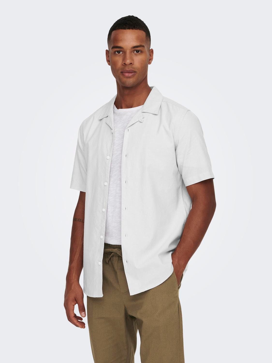 ONLY & SONS Short sleeved shirt -Silver Lining - 22023964