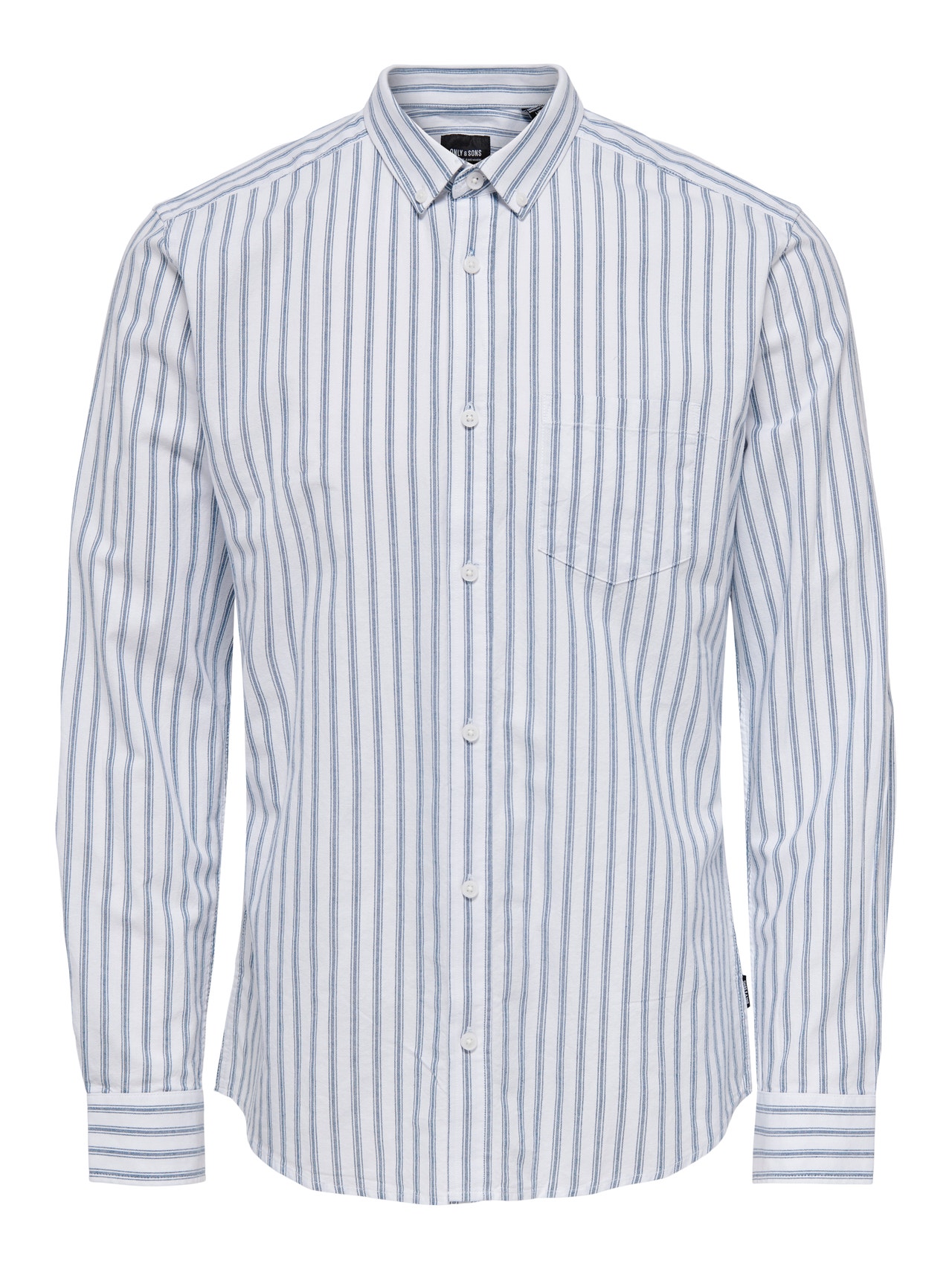 ONLY & SONS Slim Fit Striped shirt -Dress Blues - 22023977
