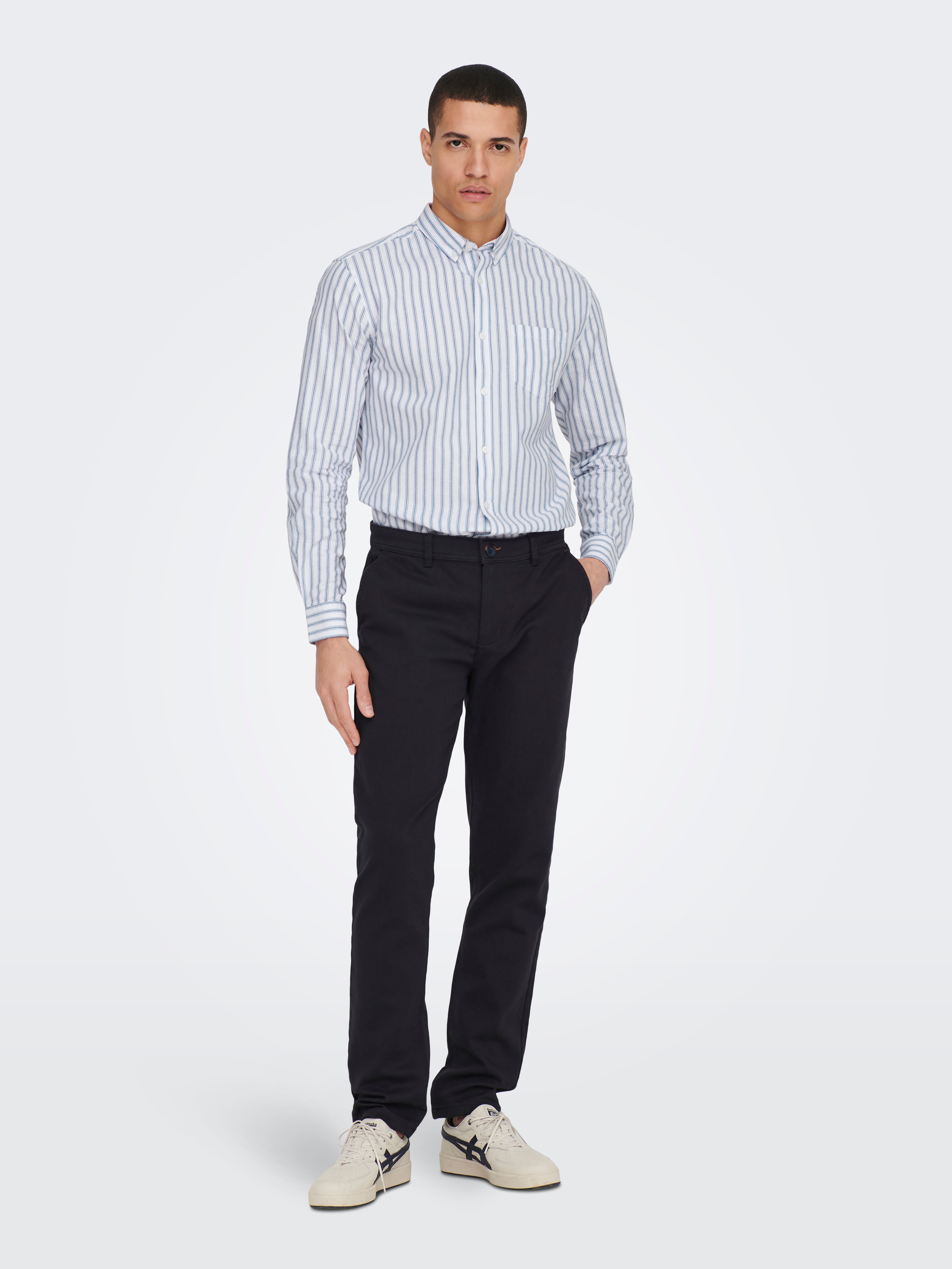 Only and sons striped deals shirt