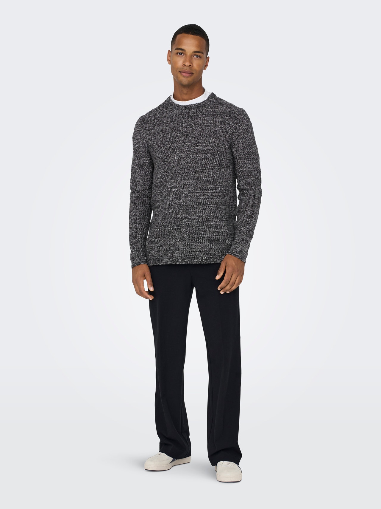 ONLY & SONS O-Neck Pullover -Black - 22024026