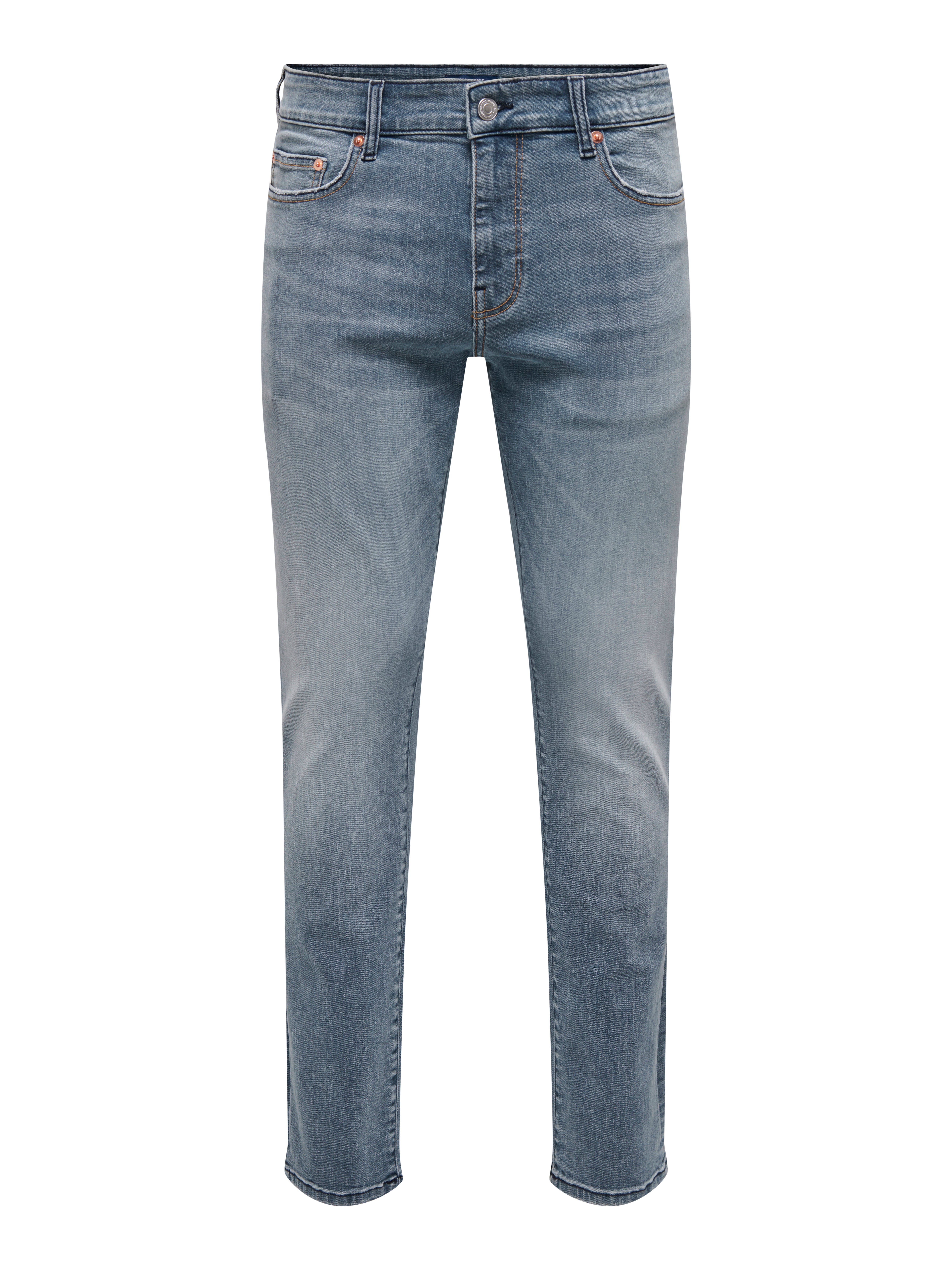 Only & Sons Jeans Strette Slim Fit Uomo Pantaloni in Denim Stretch Design Sbiancato Onsloom., Colore:Azzurro, Taglia Pantalone:33W / 30L, Lunghezza della Gamba:L30 Only & Sons Jeans Strette Slim Fit Uomo Pantaloni in Denim Stretch Design Sbiancato Onsloom., Colore:Azzurro, Taglia Pantalone:33W / 30L, Lunghezza della Gamba:L30