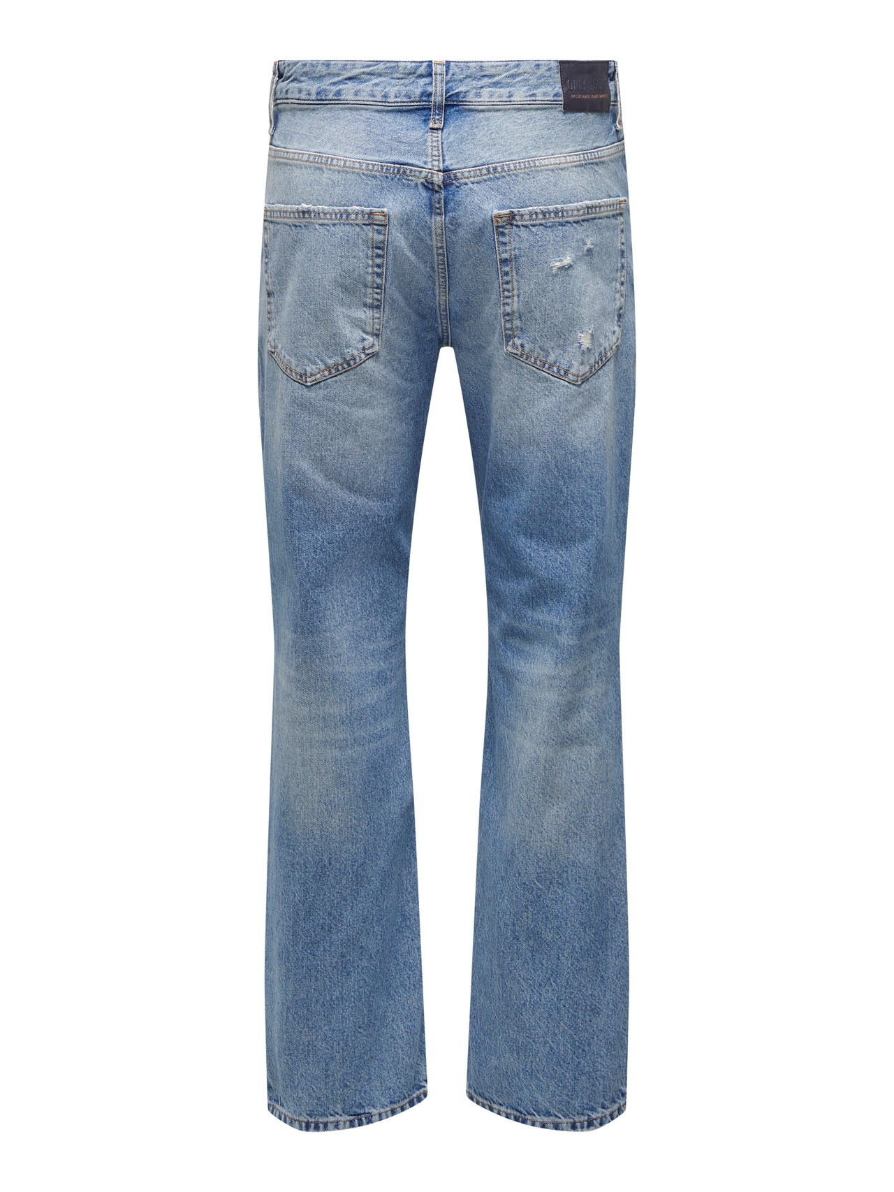 ONLY & SONS Gerade geschnitten Mid Rise Jeans -Light Blue Denim - 22024067