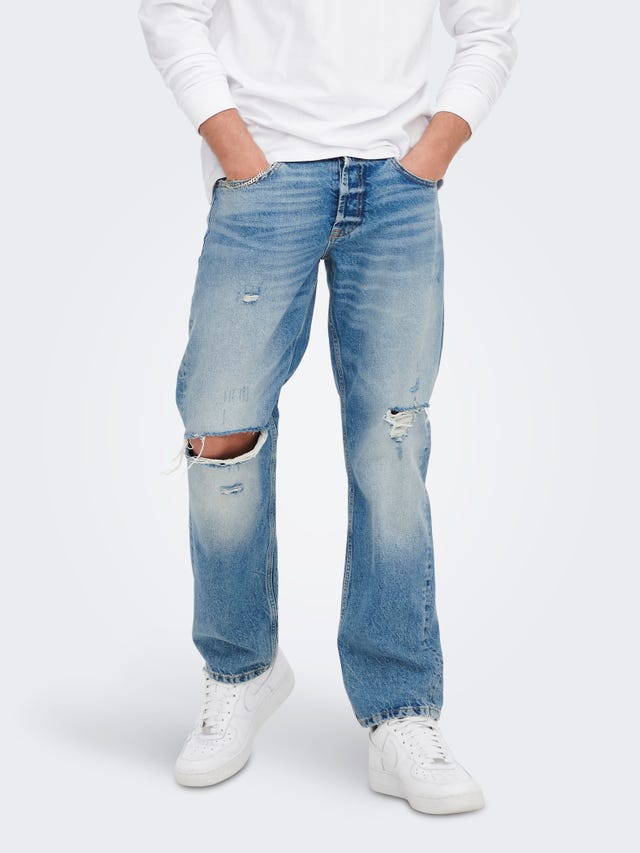 ONLY & SONS ONSEDGE LOOSE LIGHT BLUE 4067 JEANS NOOSONSEDGE LOOSE LIGHT BLUE 4067 JEANS NOOS - 22024067