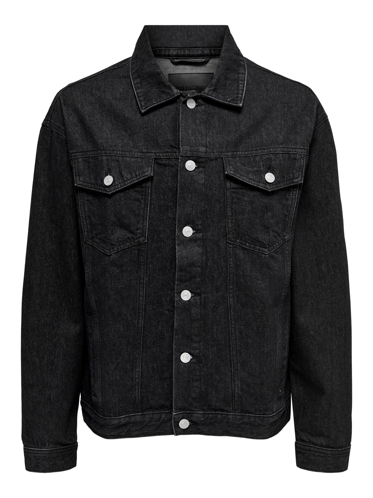 ONLY & SONS loose fit denim jacket -Black Denim - 22024089