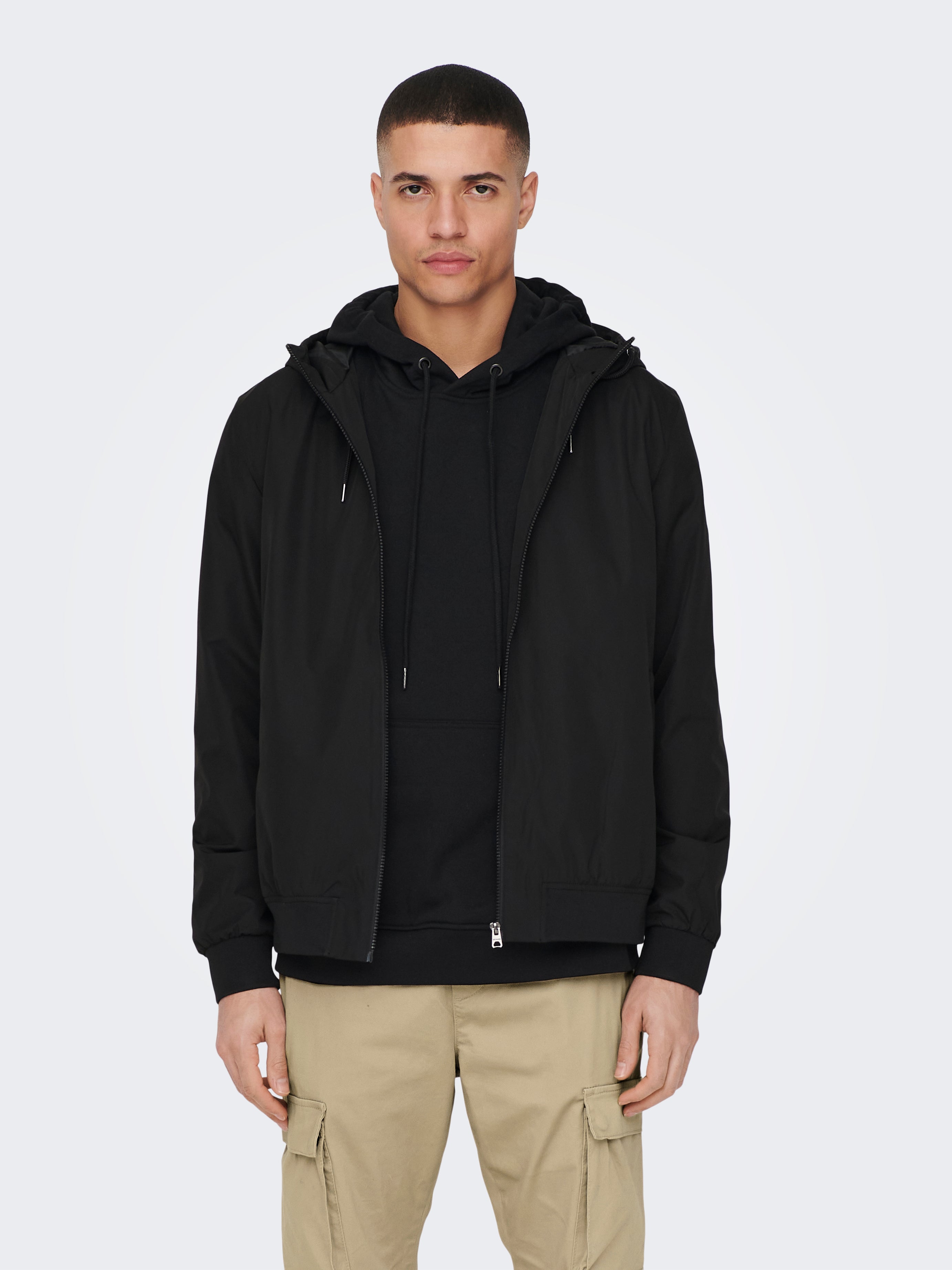 O-Neck Jacket | Black | ONLY & SONS®