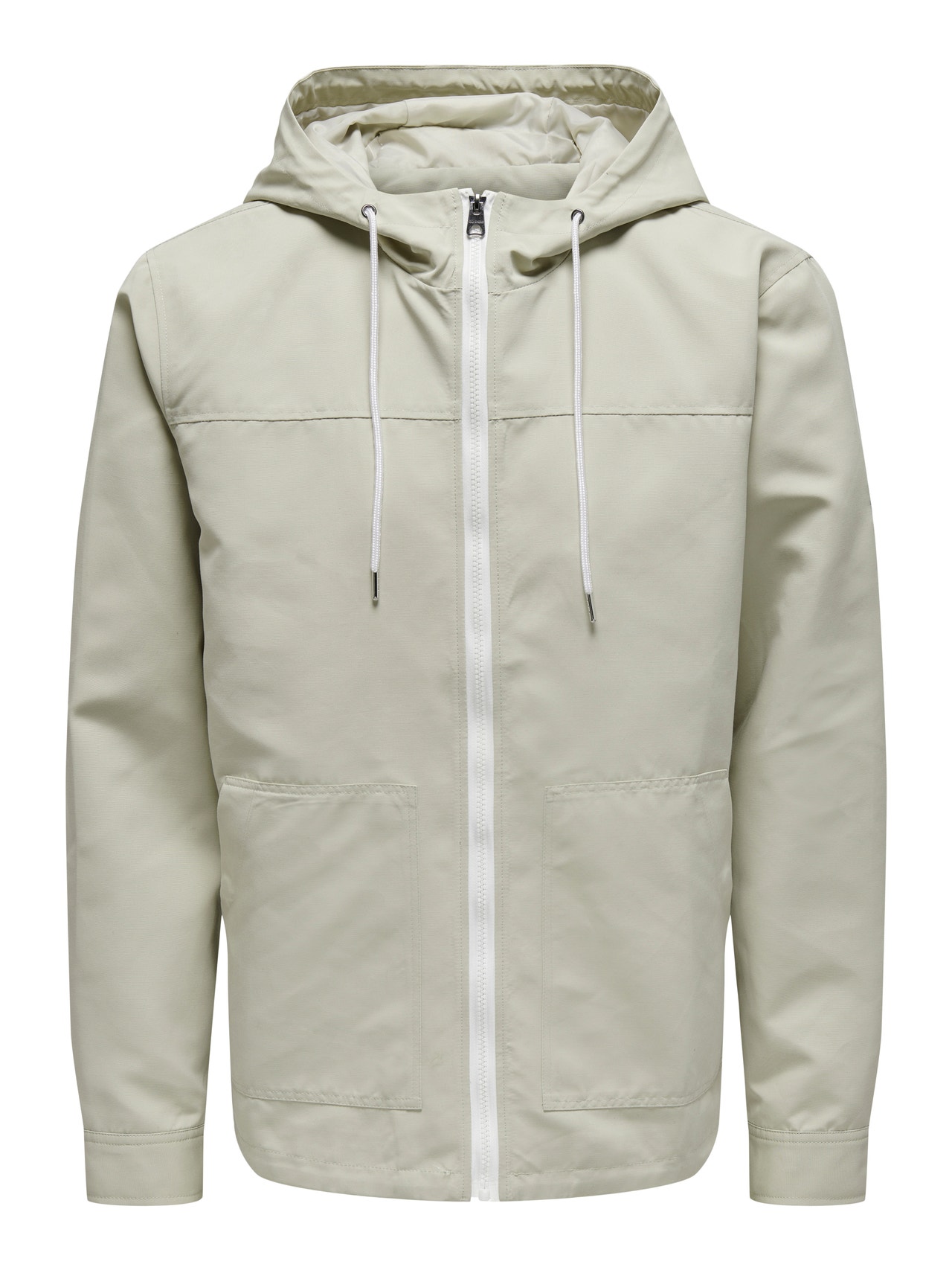 ONLY & SONS Hood with string regulation Jacket -Silver Lining - 22024156