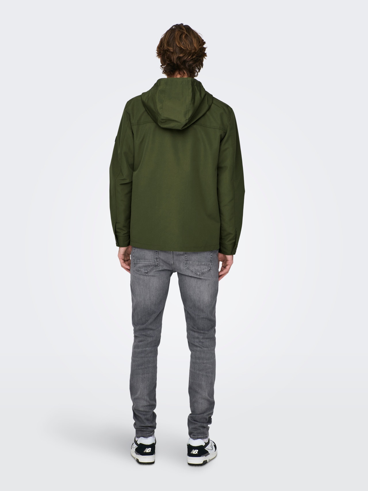 ONLY & SONS Hood with string regulation Jacket -Olive Night - 22024156