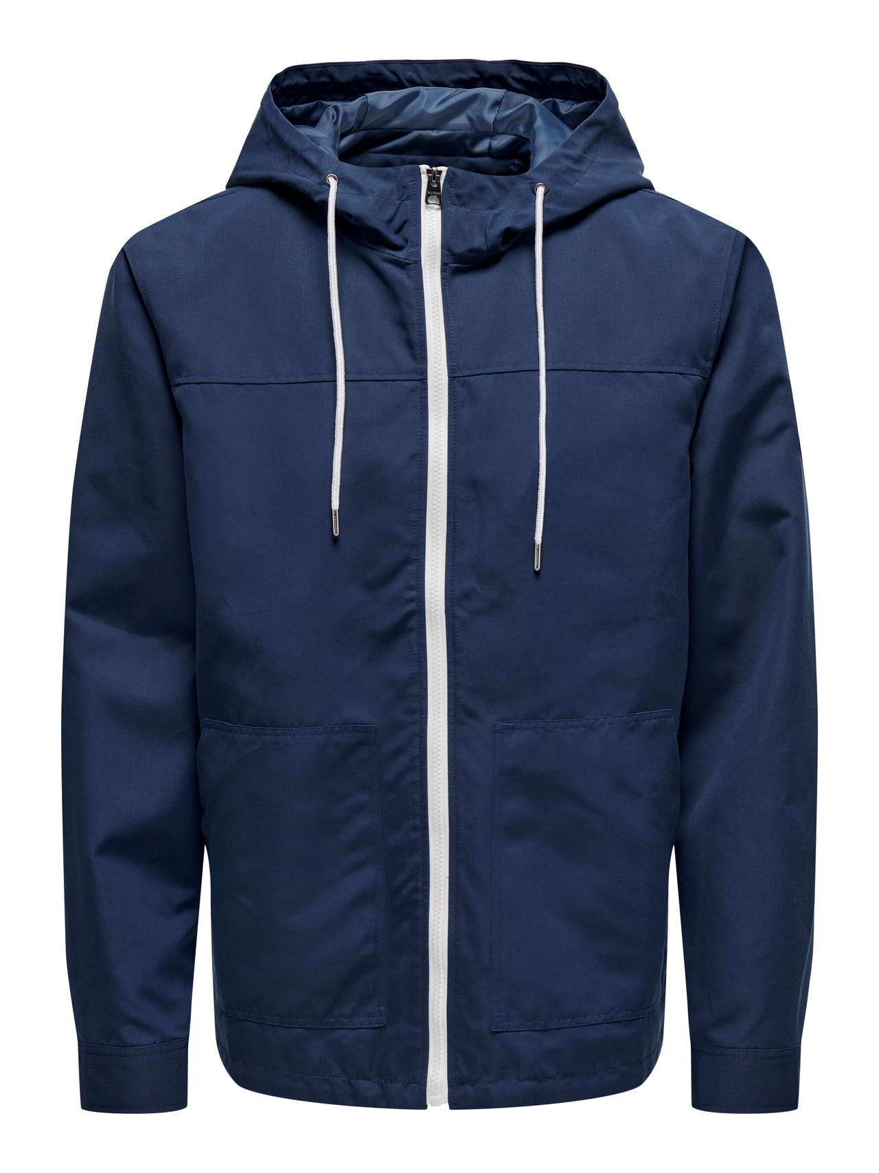 ONLY & SONS Hood with string regulation Jacket -Insignia Blue - 22024156