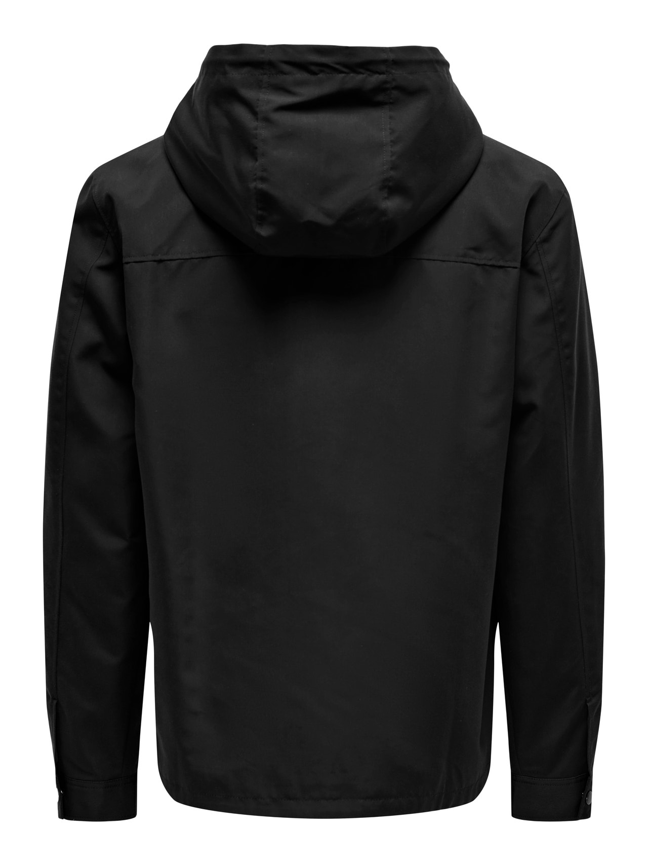 ONLY & SONS Hood with string regulation Jacket -Black - 22024156