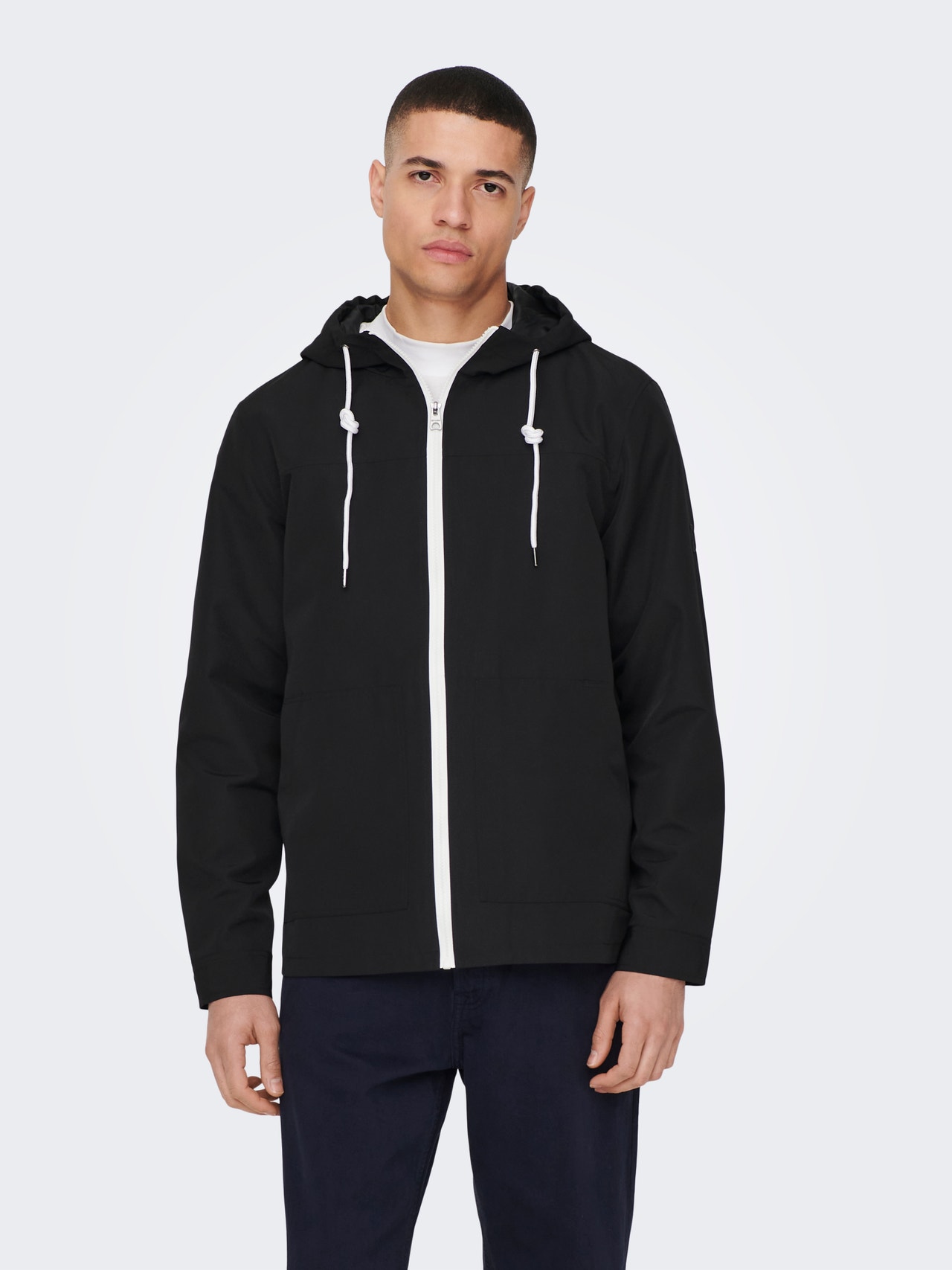 ONLY & SONS Jacket with hood -Black - 22024156