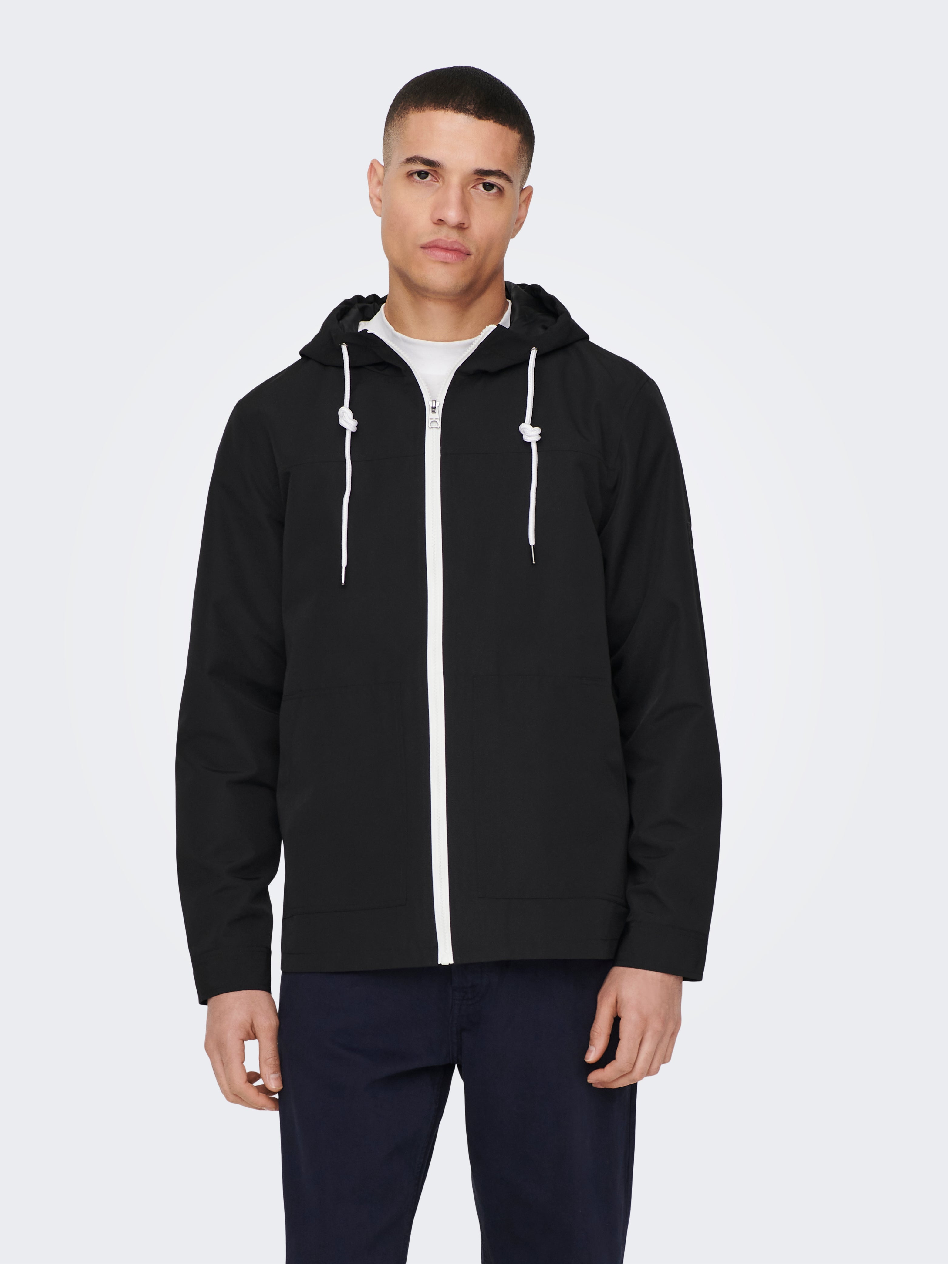 Hood with string regulation Jacket | Black | ONLY & SONS®