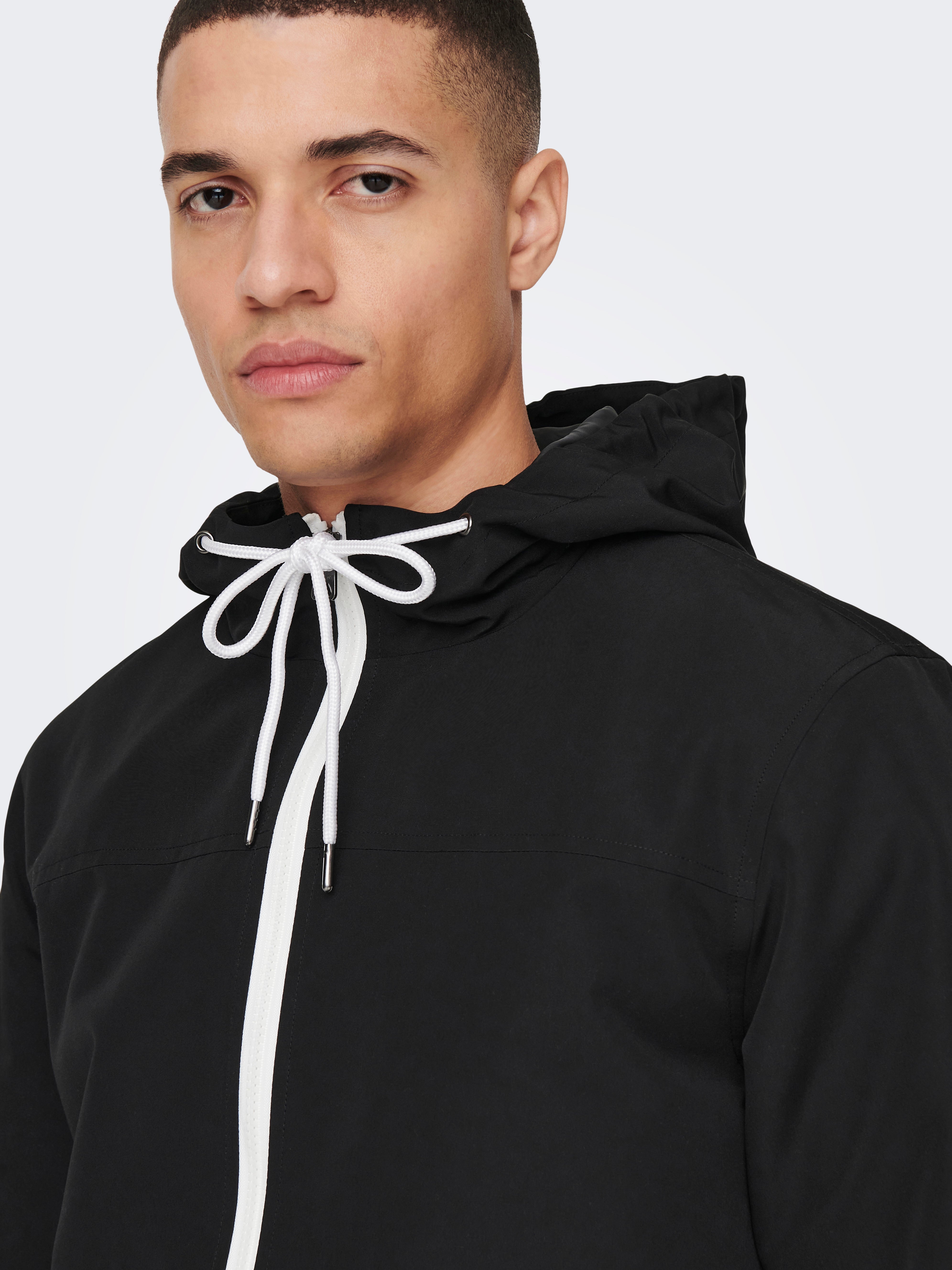 Hood with string regulation Jacket | Black | ONLY & SONS®
