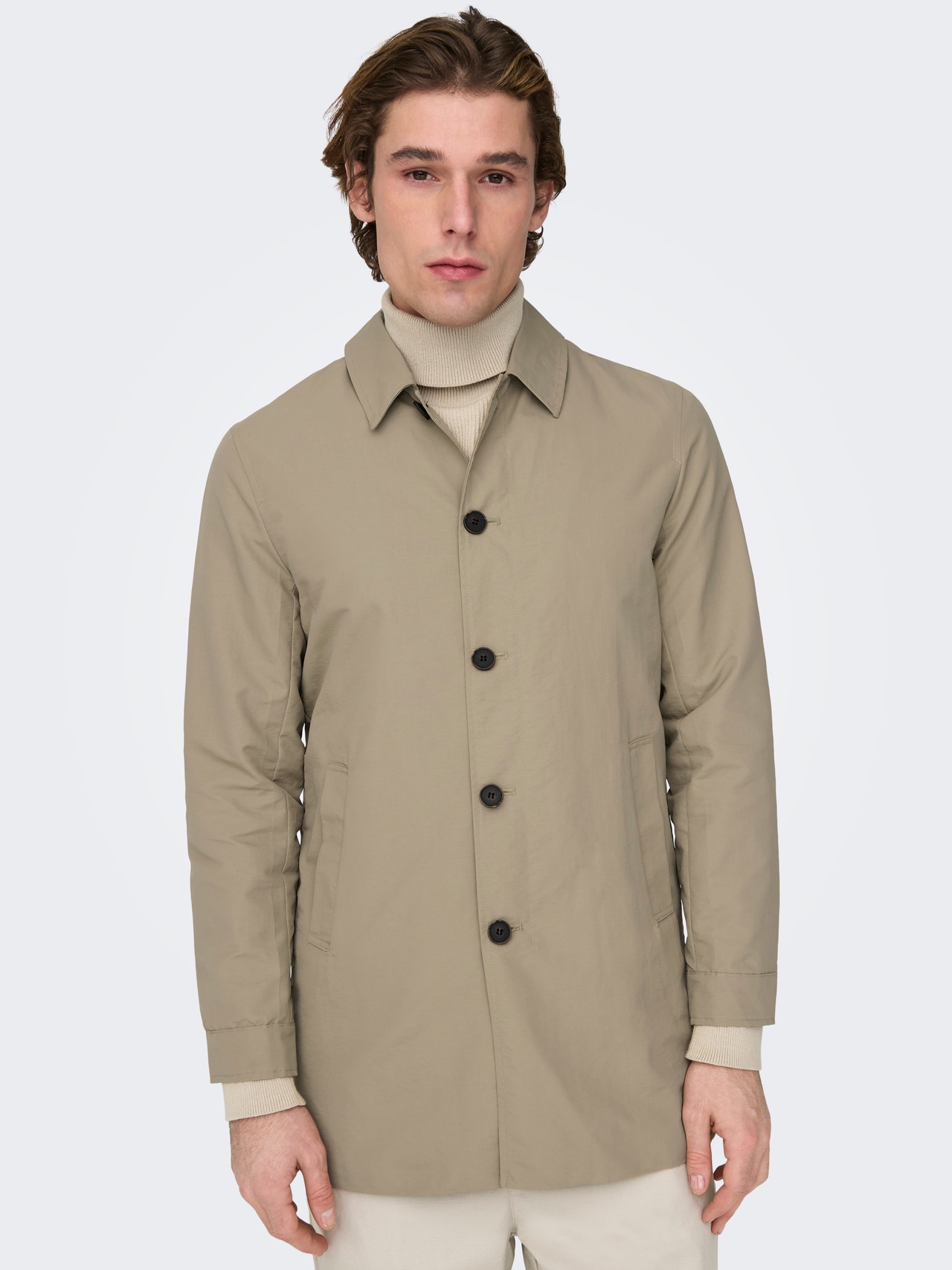 ONLY & SONS Spread collar Jacket -Chinchilla - 22024160
