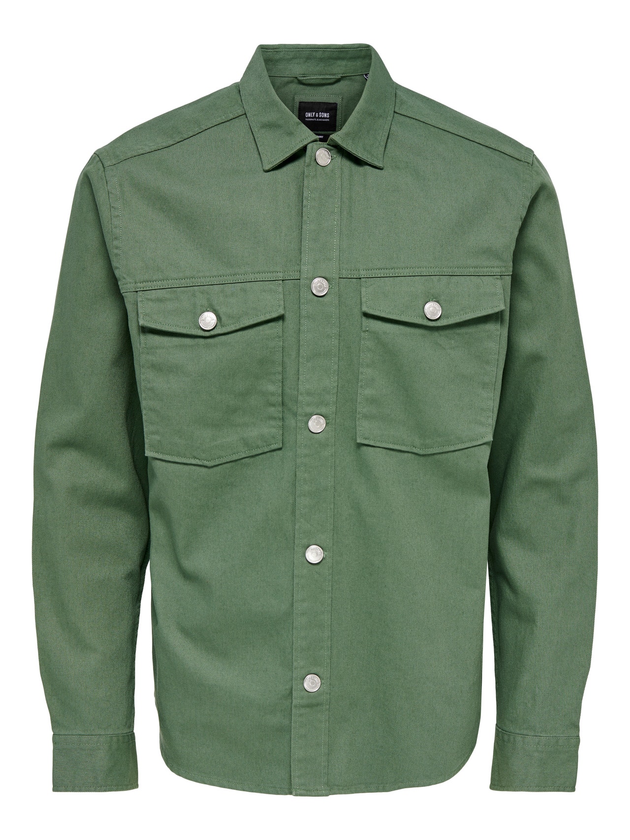 ONLY & SONS Loose Fit Shirt collar Shirt -Duck Green - 22024161