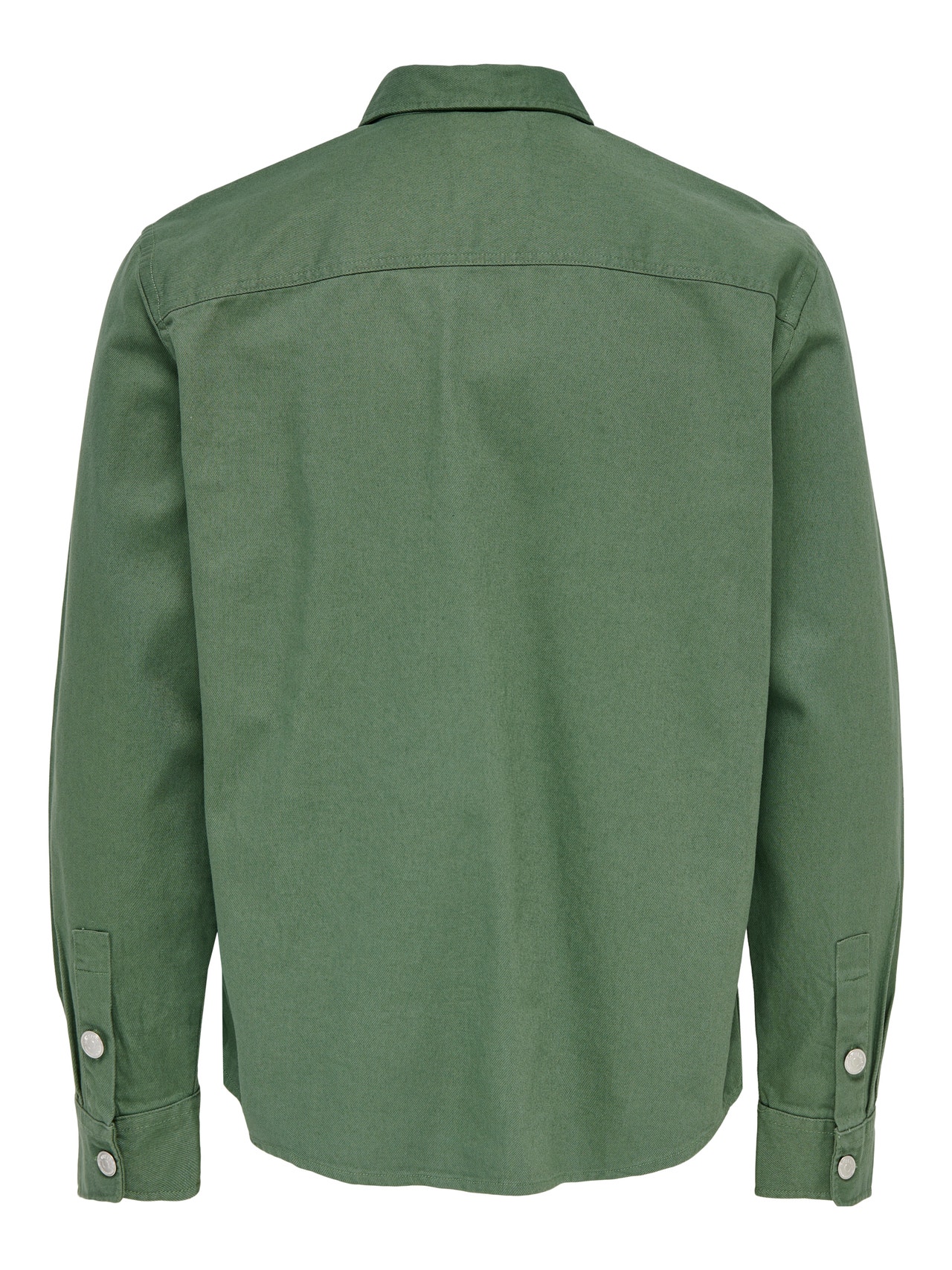 ONLY & SONS Ensfarvet Loose Fit overshirt -Duck Green - 22024161