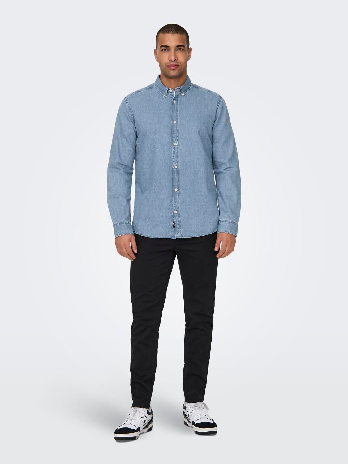 Only and hot sale sons denim shirt