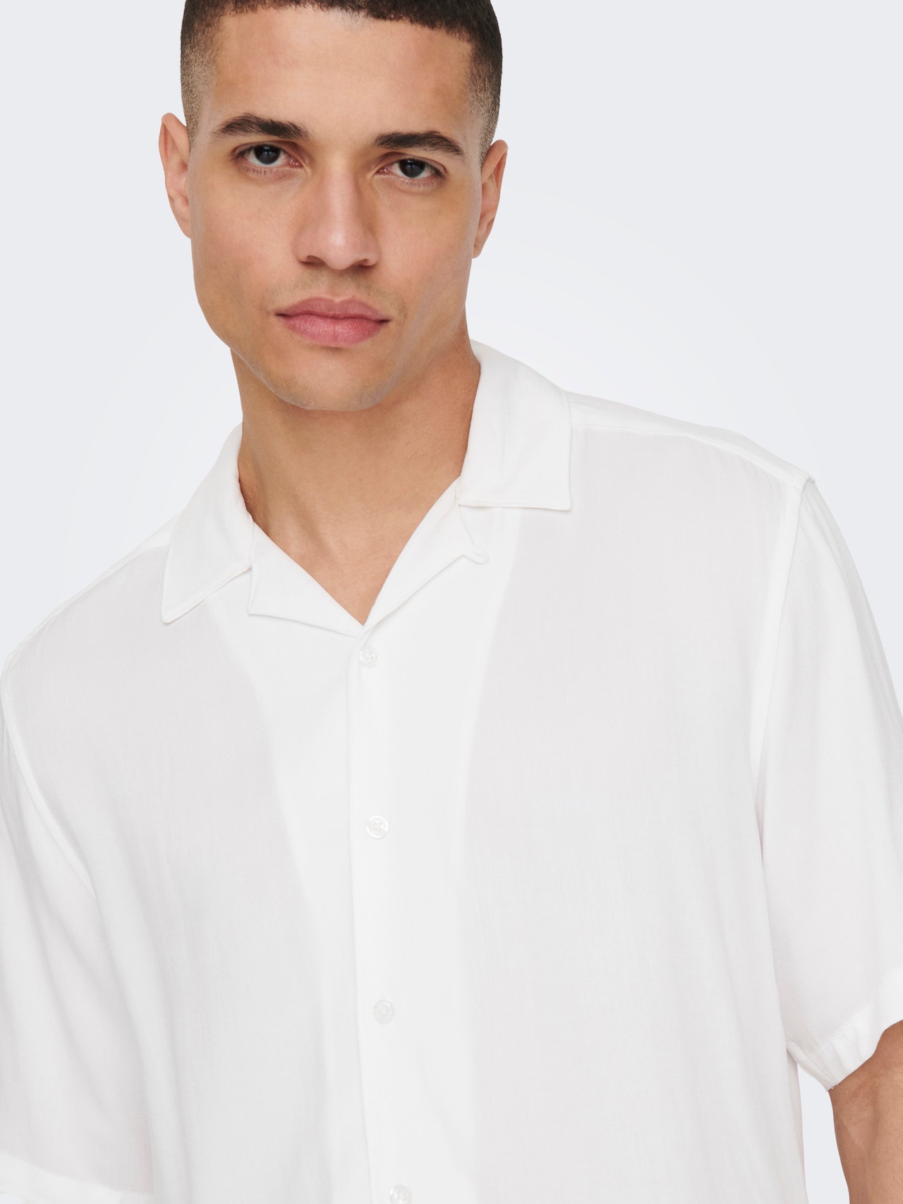 ONLY & SONS Camisas Corte regular Cuello cubano -Bright White - 22024164