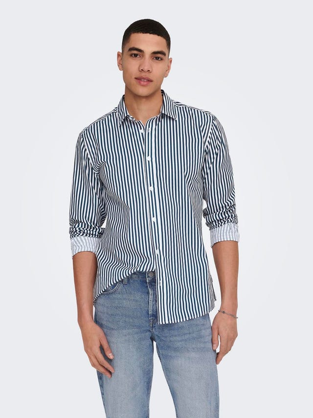 ONLY & SONS Slim fit Overhemd kraag Overhemd - 22024165