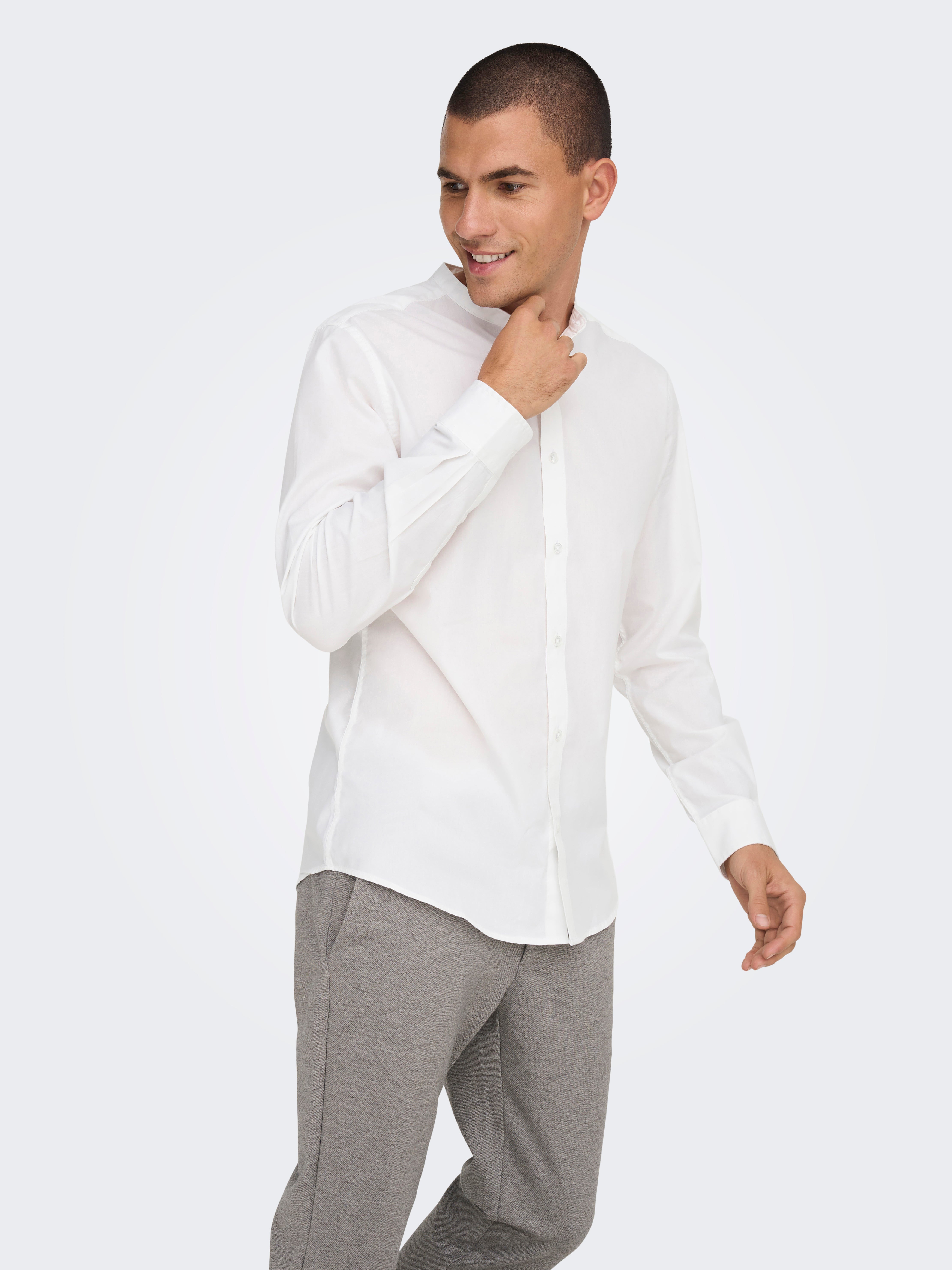 Slim Fit China Collar Shirt