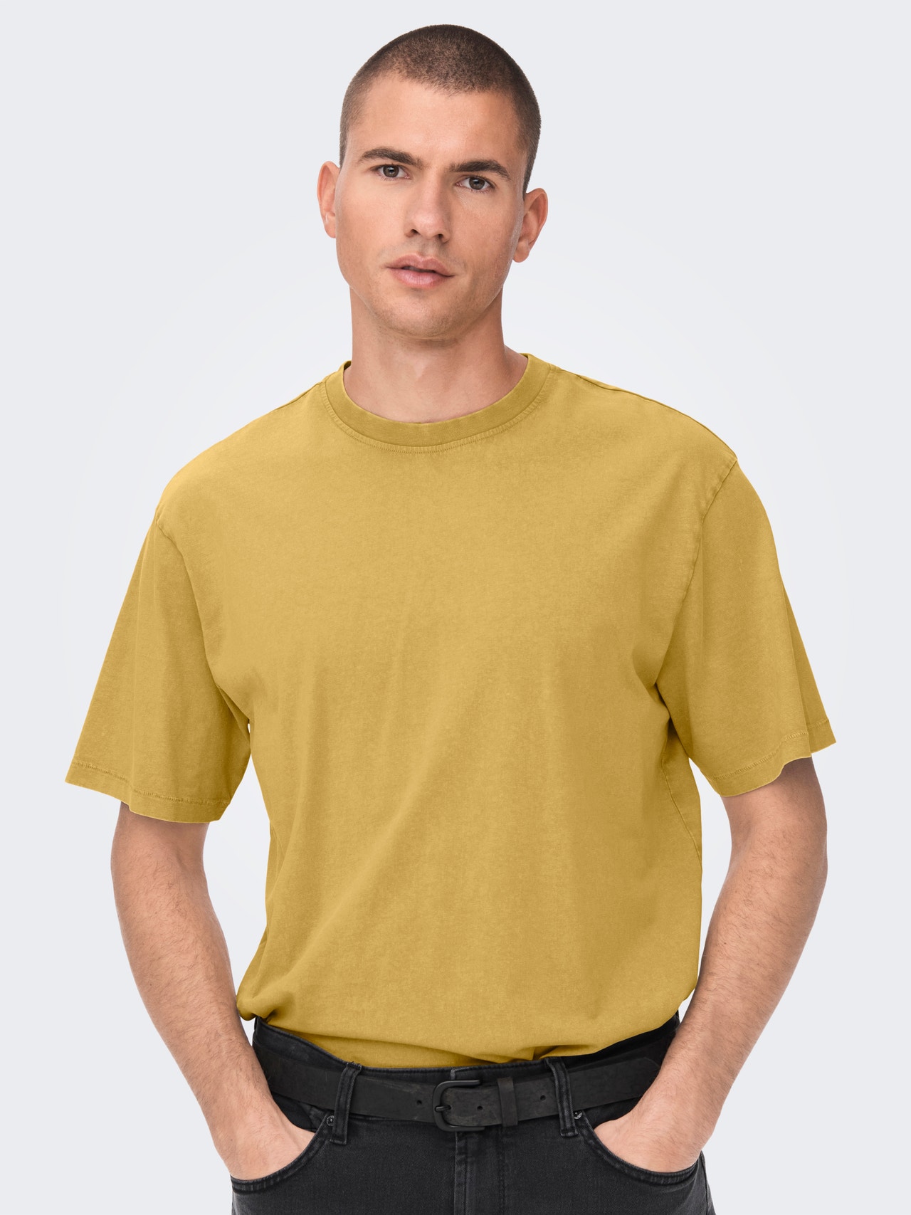 ONLY & SONS Avslappnad O-ringning T-shirt -Harvest Gold - 22024203