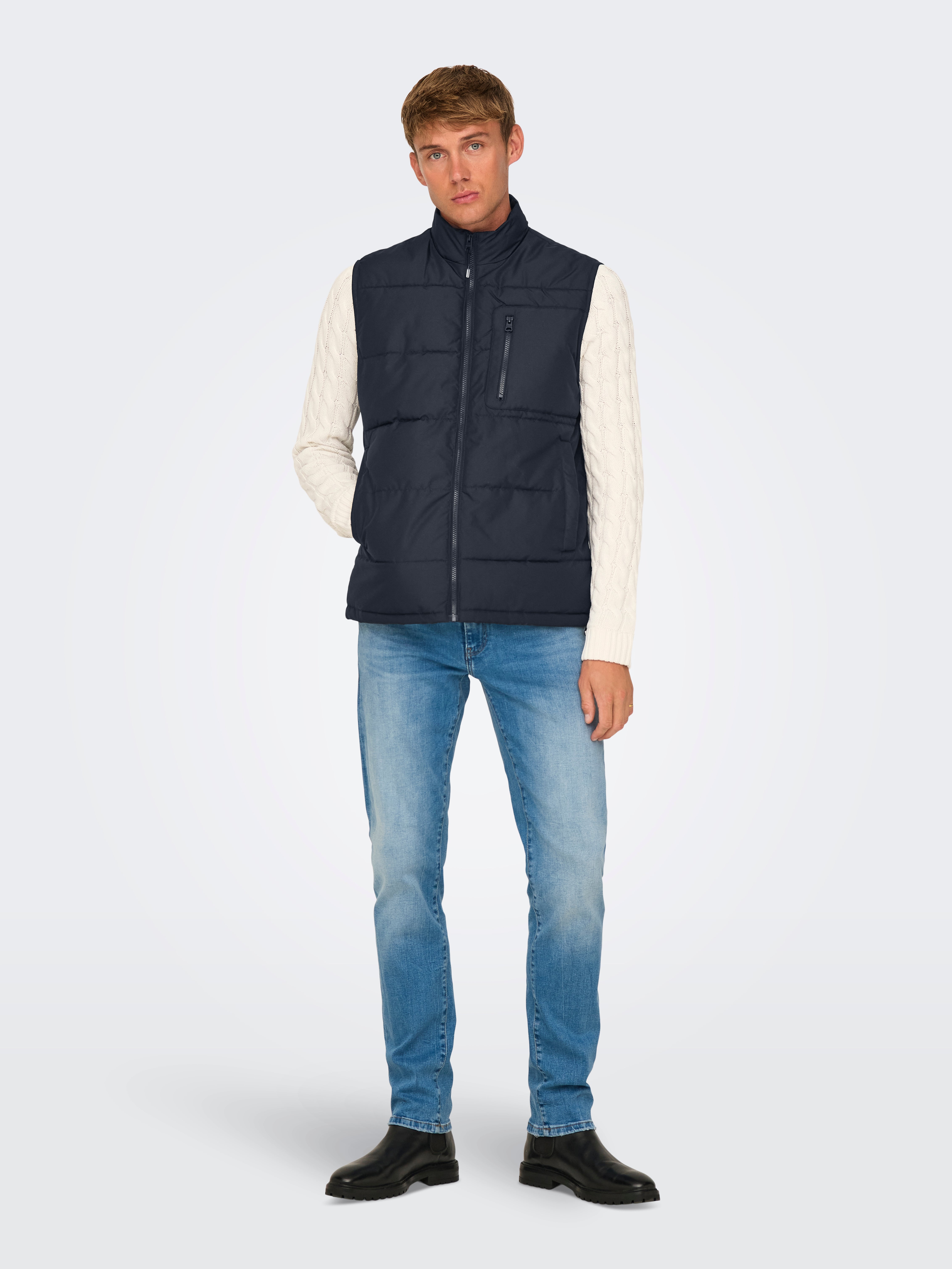 トップス K8.0WAISTCOAT/GILET onlysons-