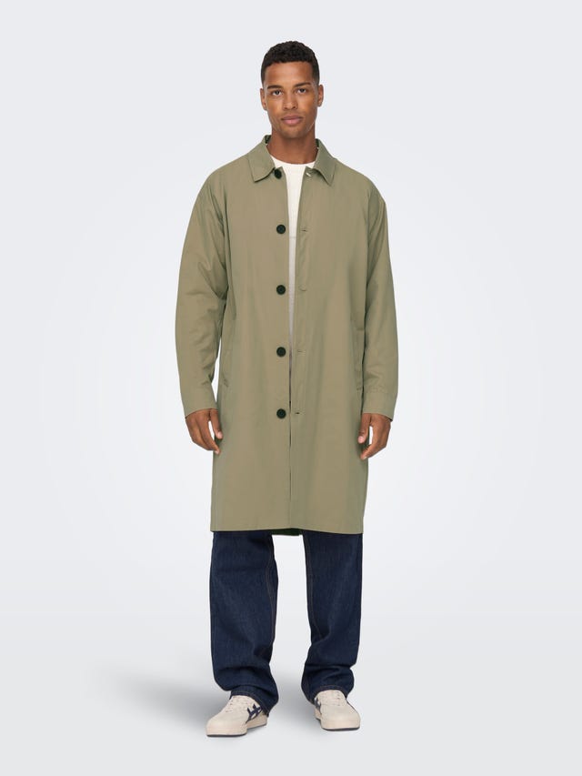 ONLY & SONS Spread collar Buttoned cuffs Coat - 22024246
