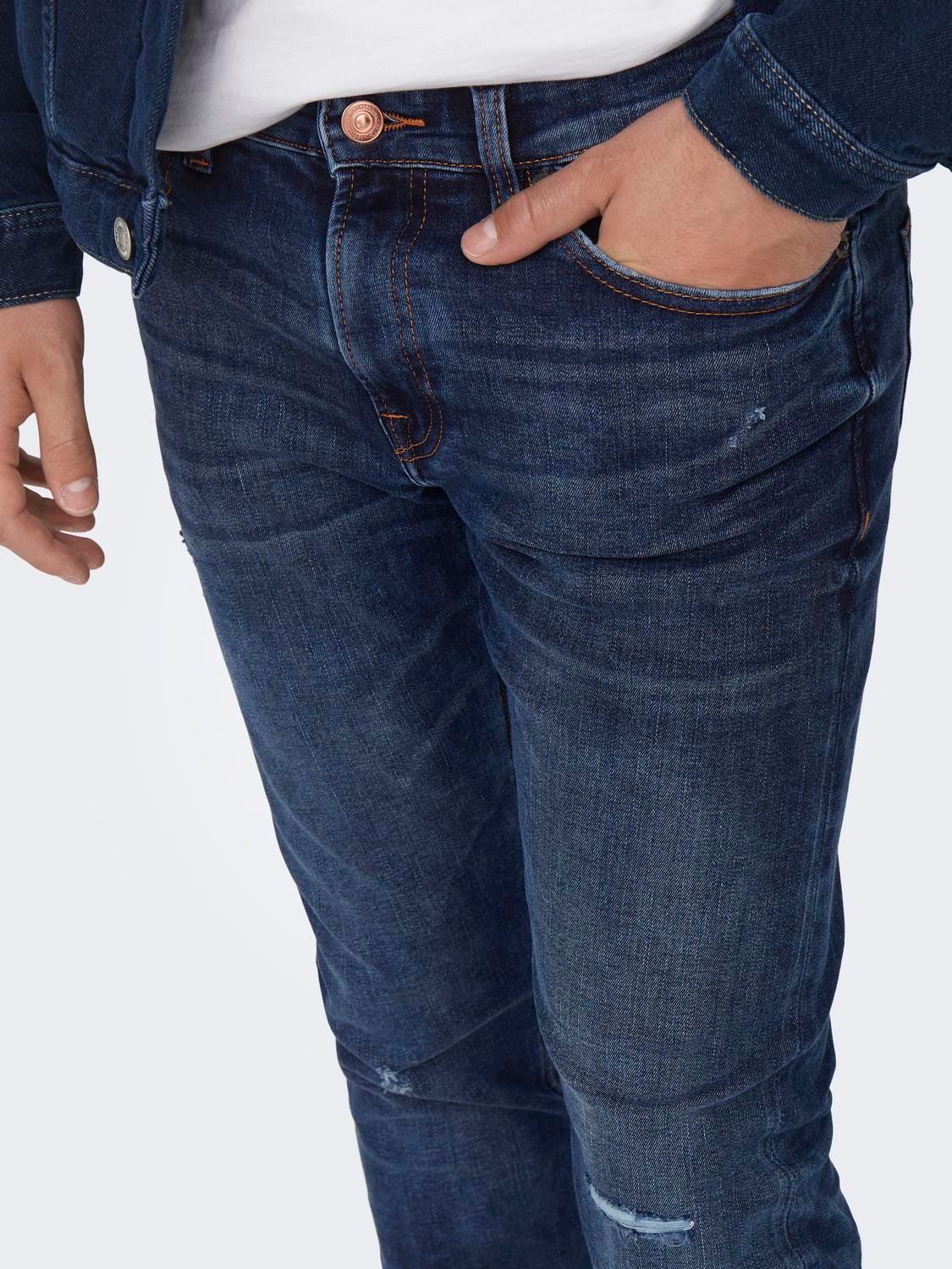 ONLY & SONS Slim Fit Jeans -Dark Blue Denim - 22024254