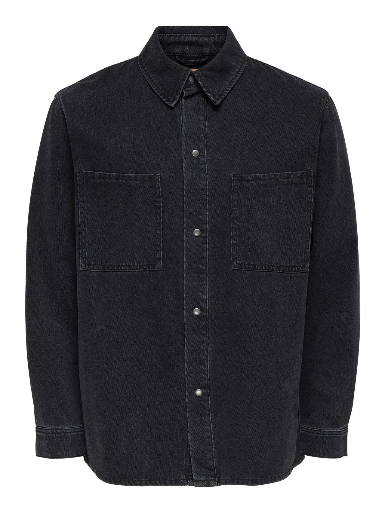 ONLY & SONS Regular fit skjorte -Washed Black - 22024281