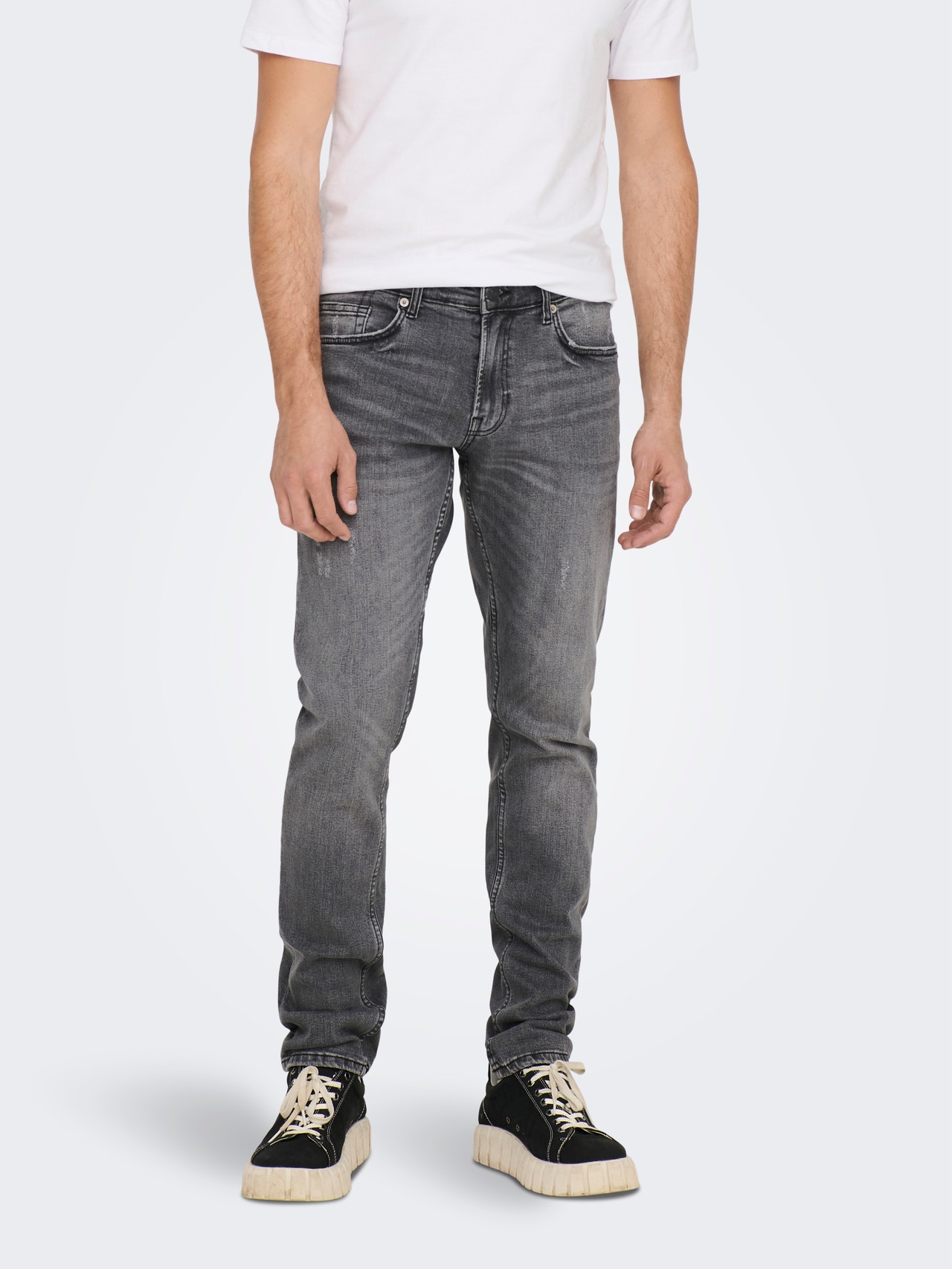 ONLY & SONS Jeans Regular Fit Taille moyenne -Grey Denim - 22024287