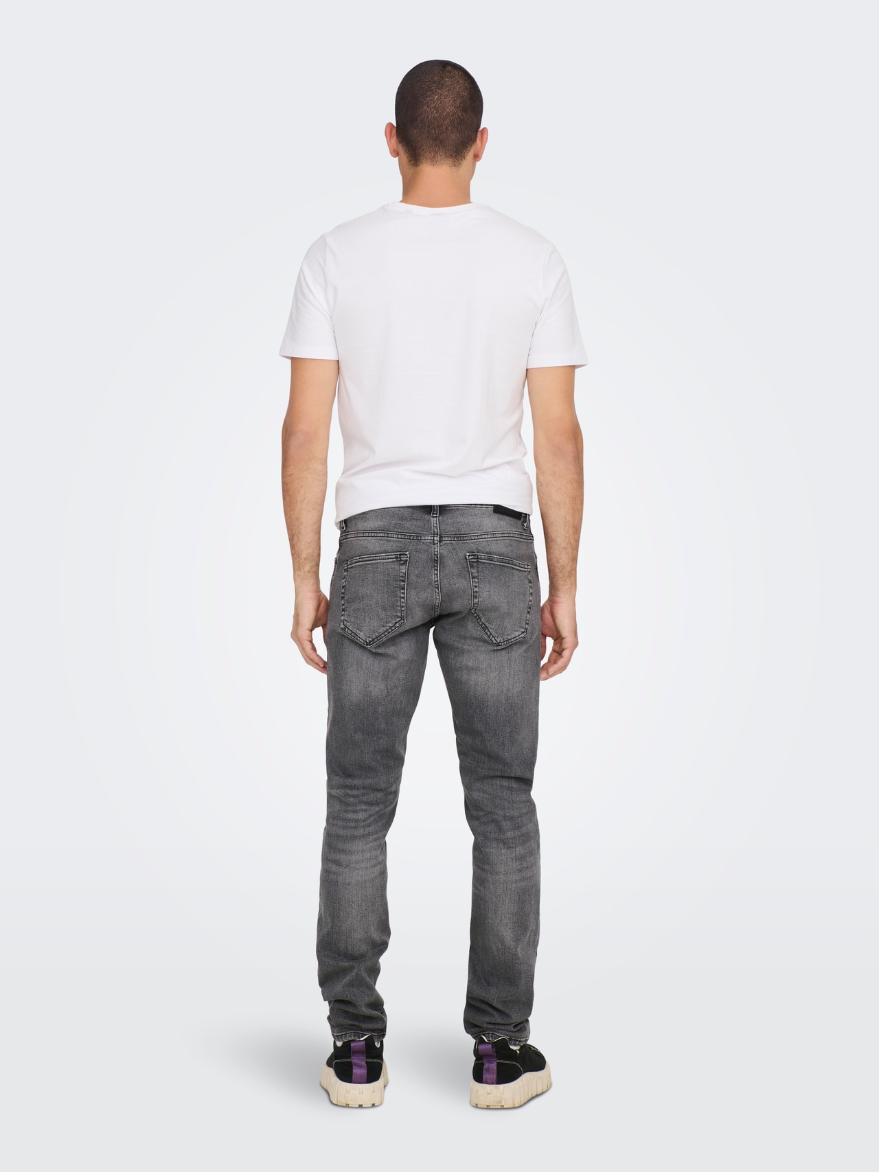 ONLY & SONS Normal geschnitten Mittlere Taille Jeans -Grey Denim - 22024287